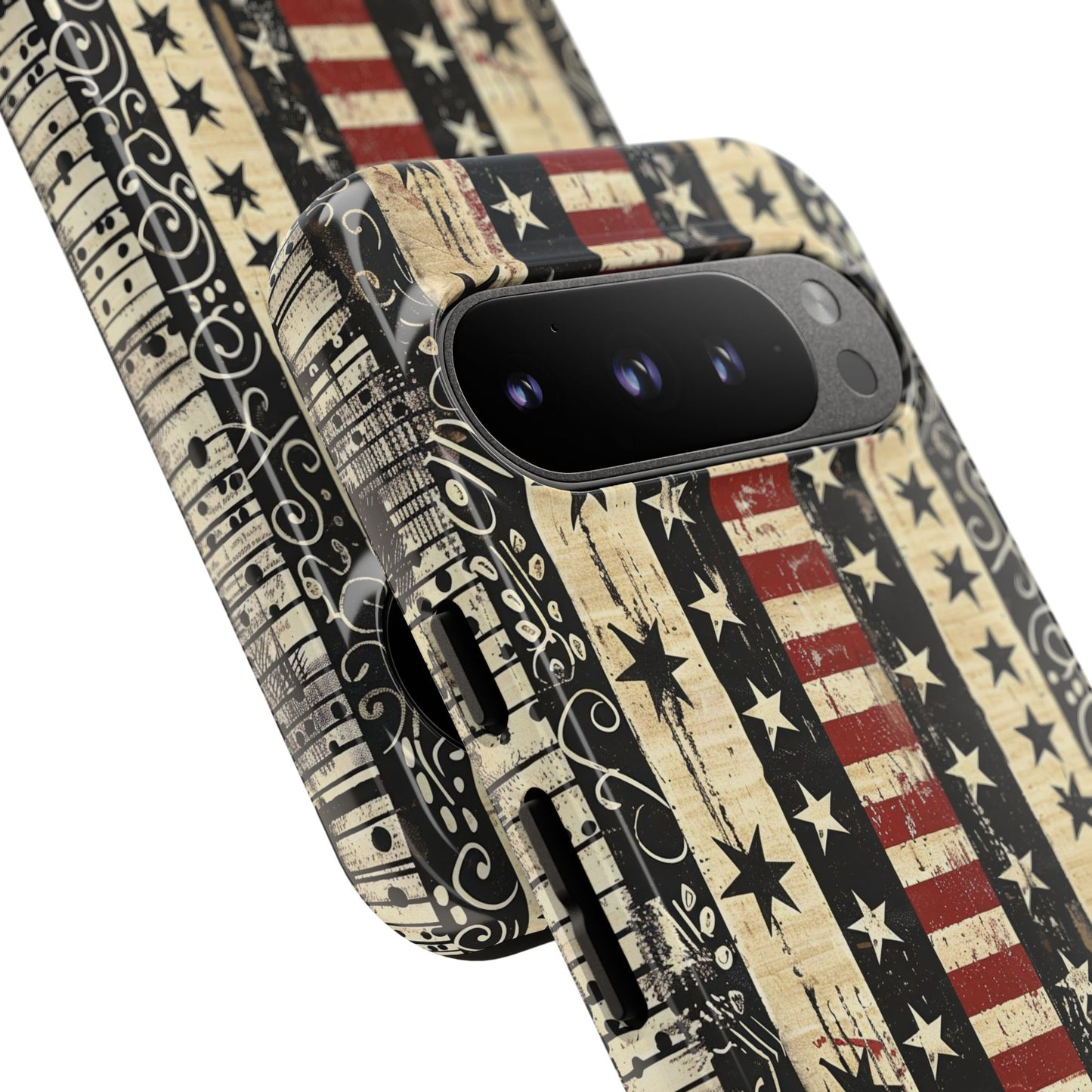 Vintage American Flag Phone Case — Patriotic Tough Case with Distressed Stars & Stripes
