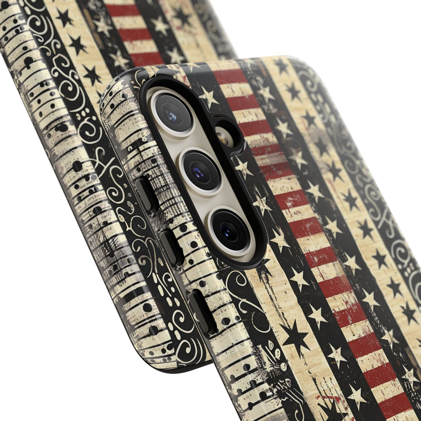 Vintage American Flag Phone Case — Patriotic Tough Case with Distressed Stars & Stripes