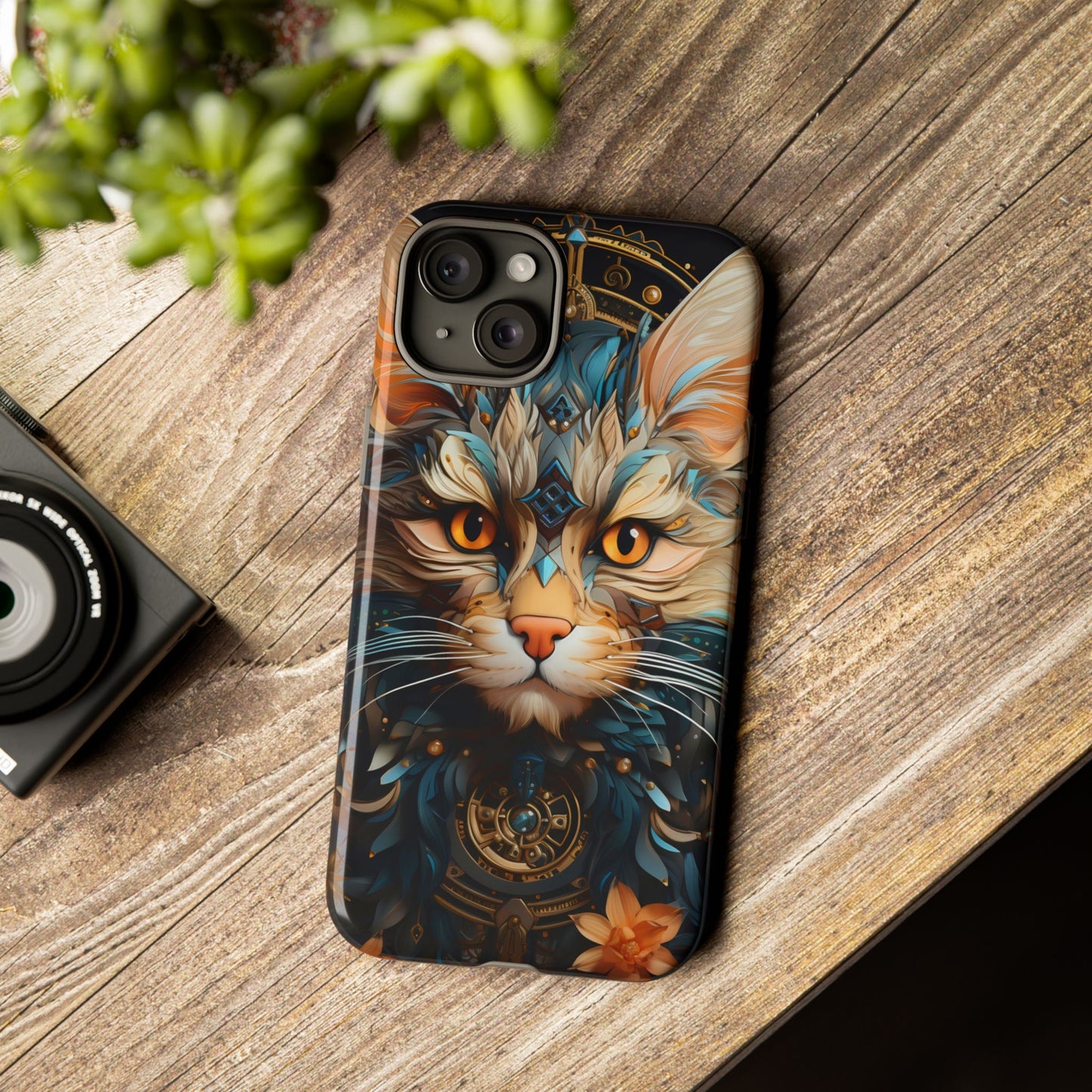 Regal Kitty Tough Phone Case for iPhone, Samsung Galaxy & Google Pixel - Durable, Cat Art, Vibrant Colors, Scratch-Resistant