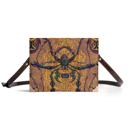 Steampunk Spider Book Cover Purse - Unique Art Mandala Design