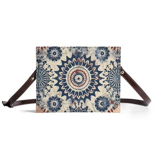 Vintage Americana Mandala Book Cover Purse - Bible Handbag Book Cover Crossbody Bag for Literary Lovers
