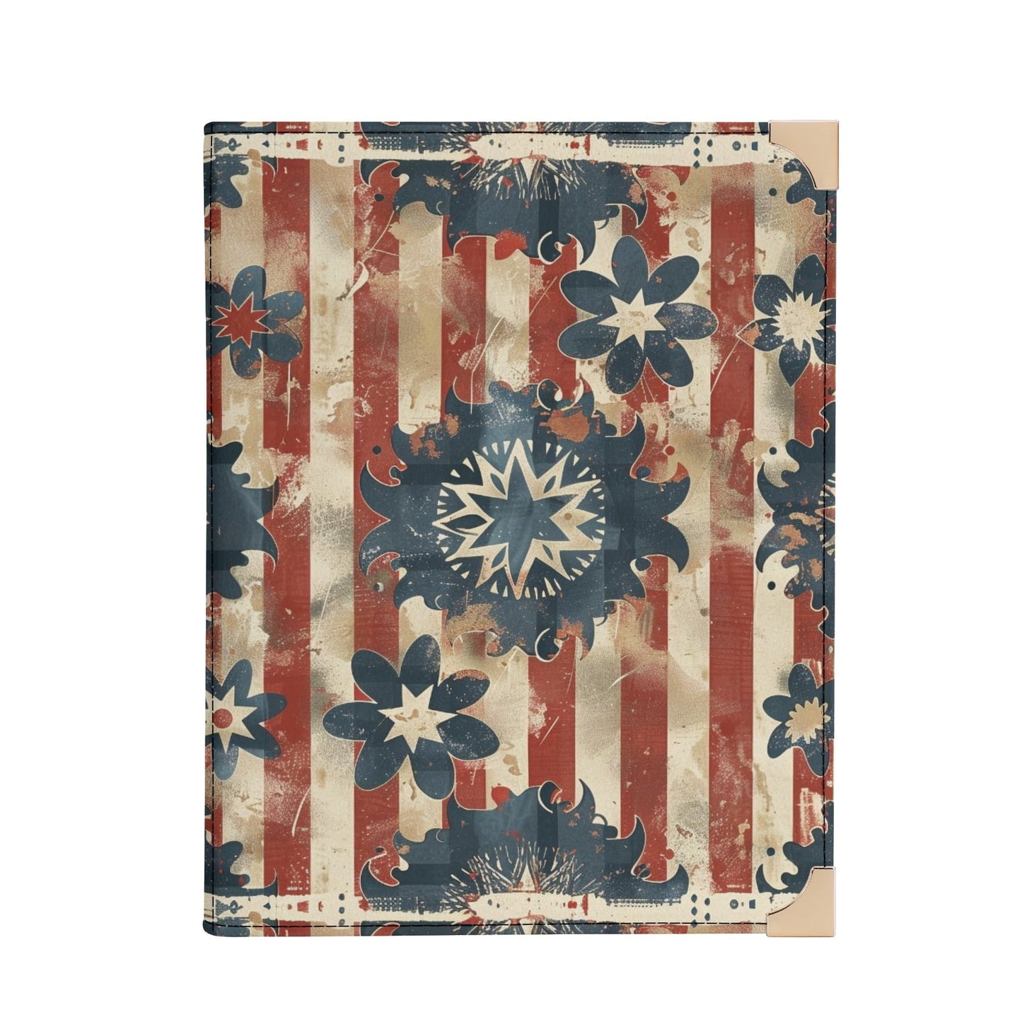 Floral Stars Bible Cover Purse – Patriotic Faith Crossbody Bag in Red White and Blue