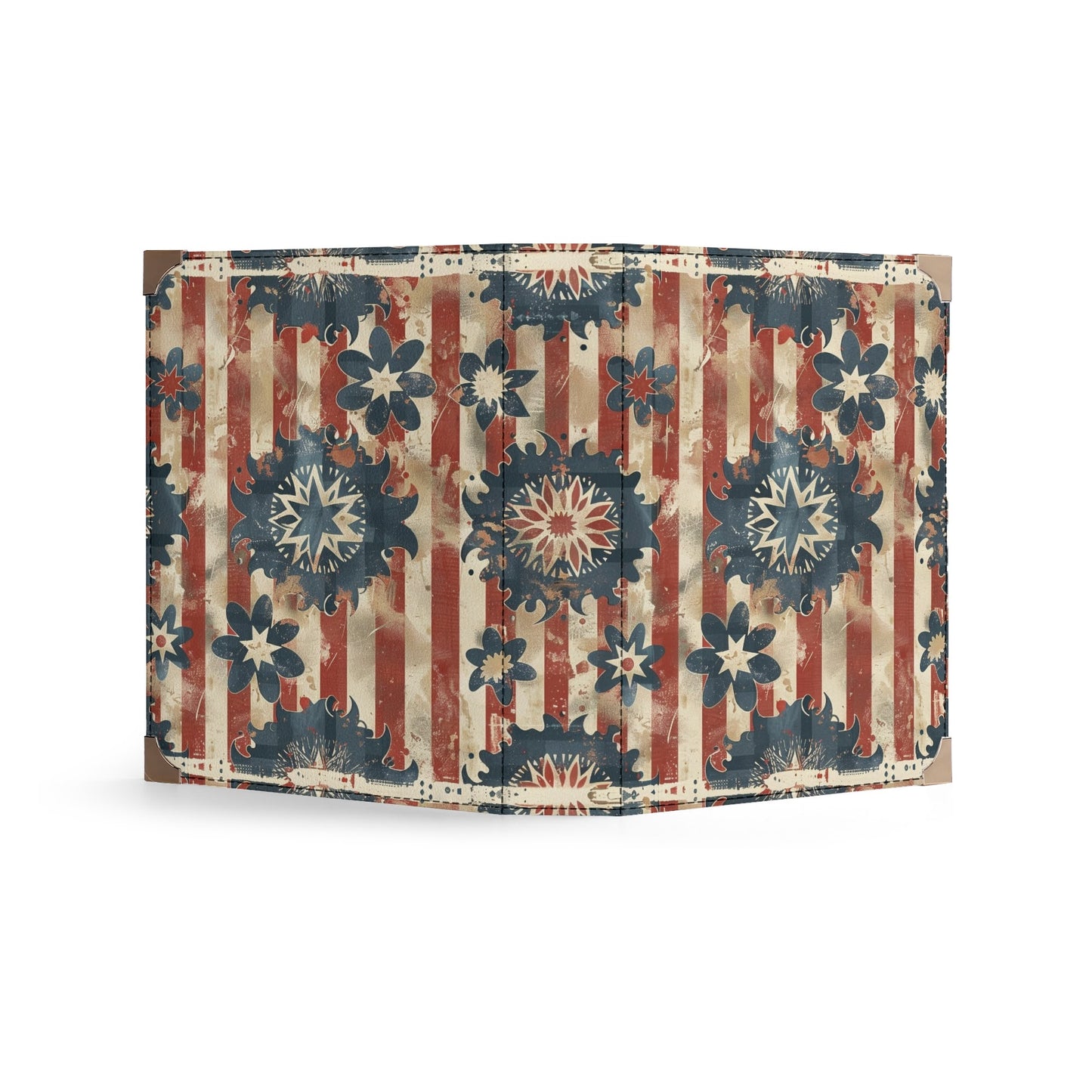 Floral Stars Bible Cover Purse – Patriotic Faith Crossbody Bag in Red White and Blue