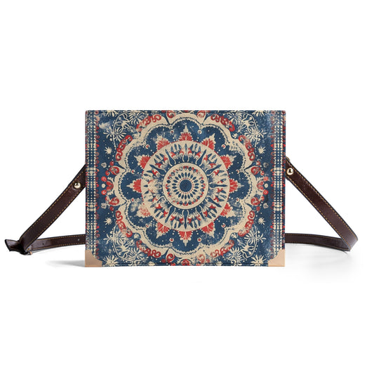Patriotic Mandala Bible Cover Purse – Americana Charm Book Bag Crossbody in Red White and Blue