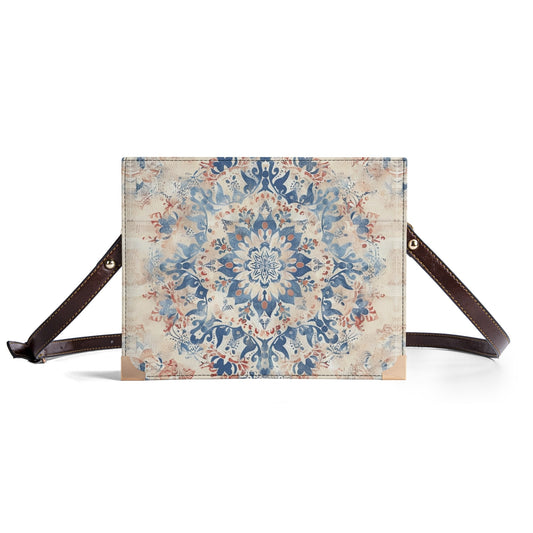 Vintage Floral Bible Cover Purse – Blue Mandala Charm Handbag