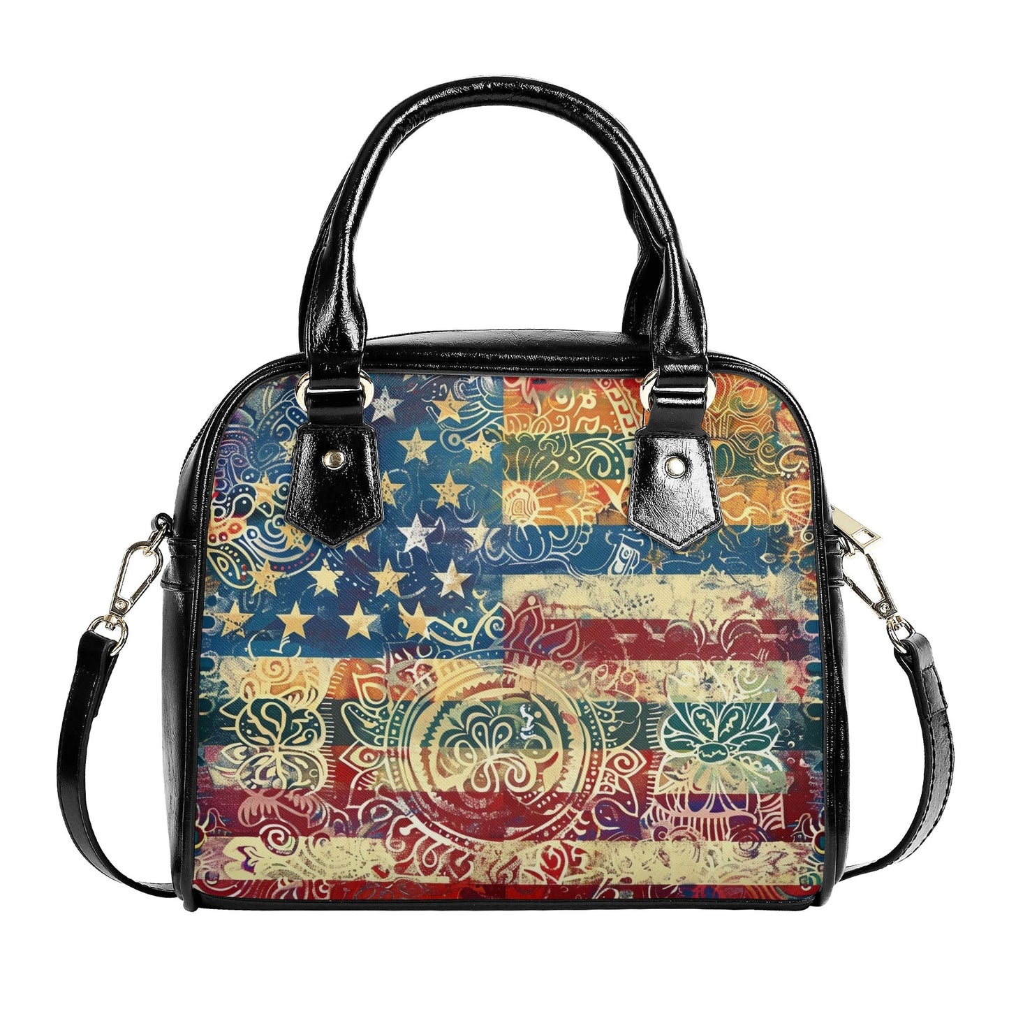 Americana Mandala Handbag – Patriotic Boho Chic