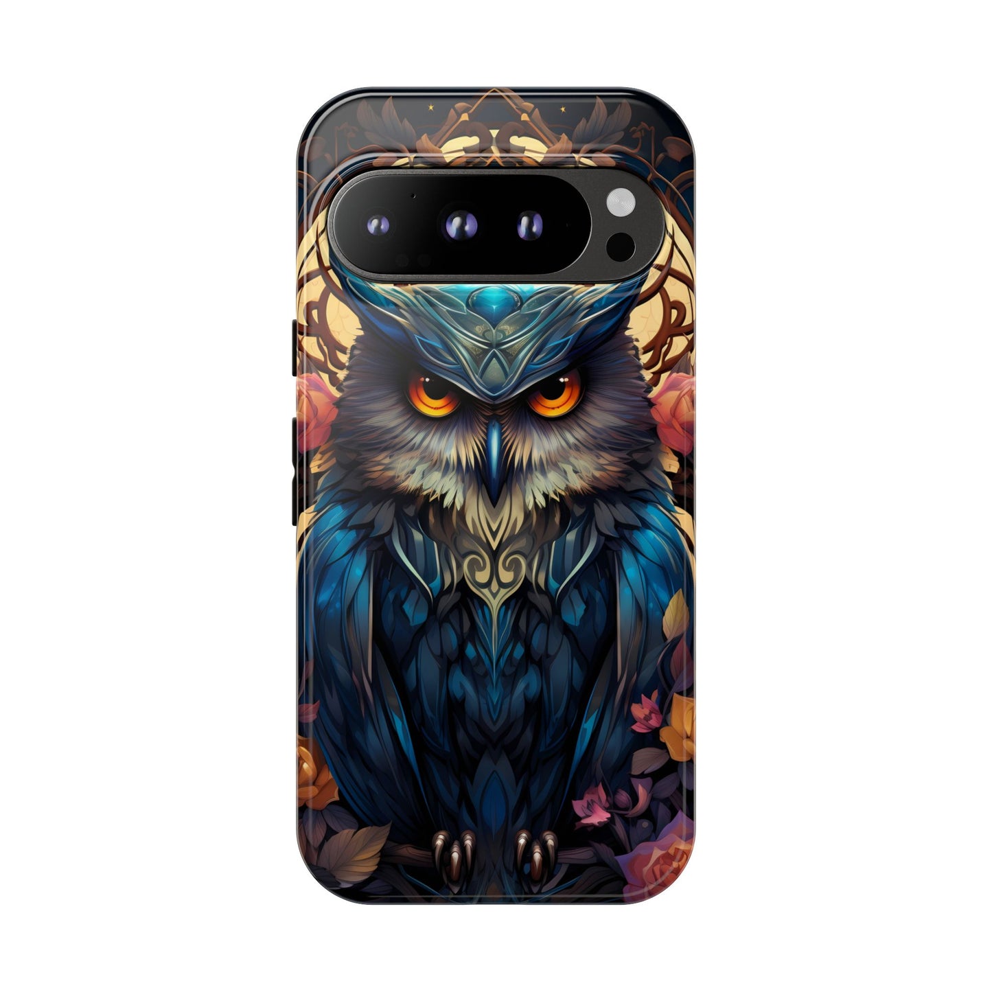 Autumn Owl Tough Phone Case: Unique Artistic Owl Design for iPhone, Samsung Galaxy & Google Pixel – Durable & Original Art