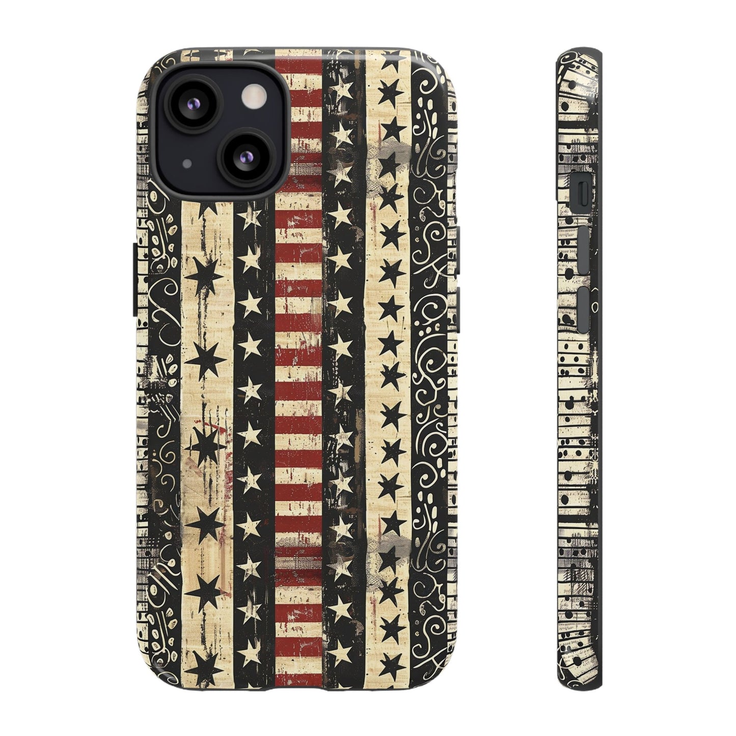 Vintage American Flag Phone Case — Patriotic Tough Case with Distressed Stars & Stripes