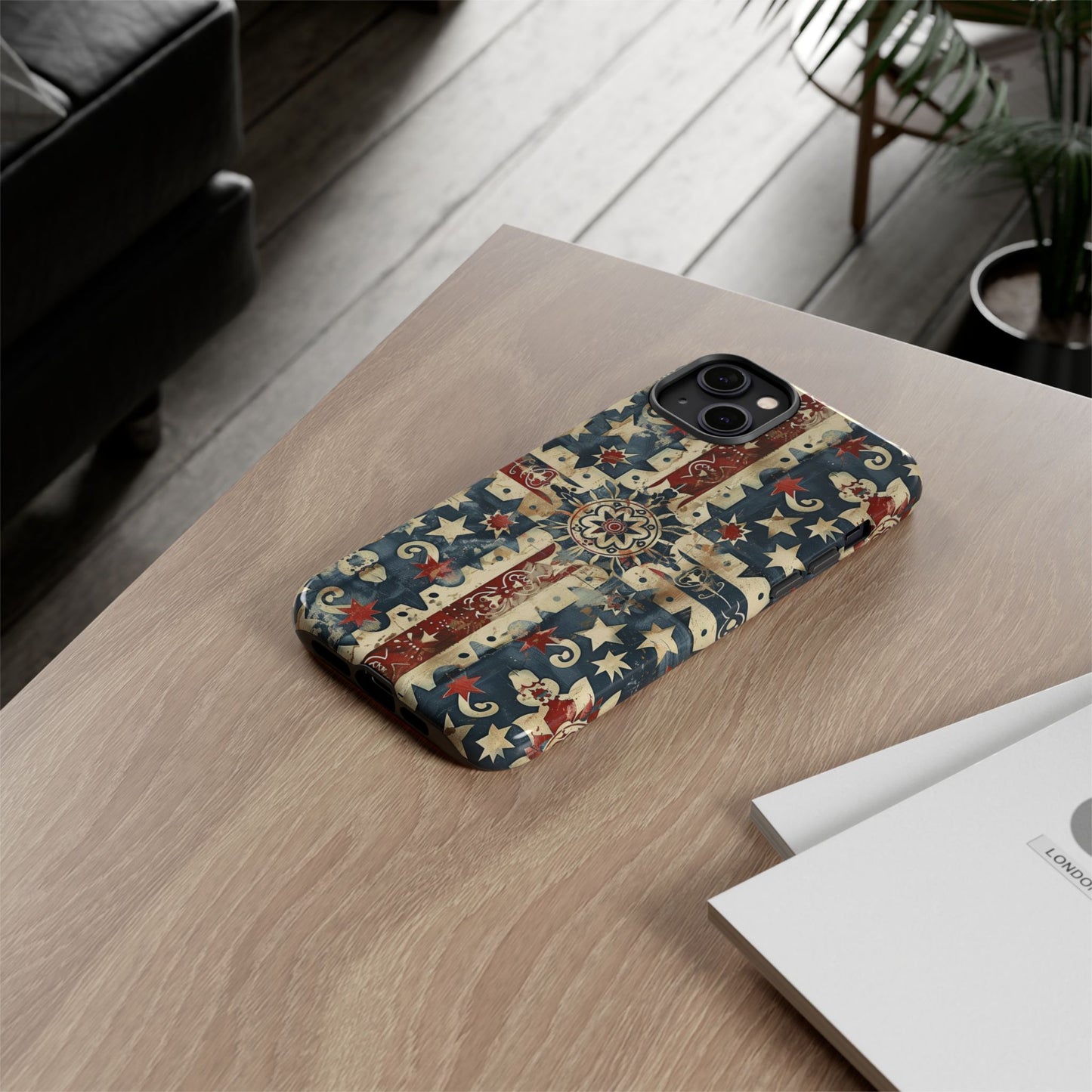 Patriotic Vintage Mandala Phone Case — Tough Protective Cover