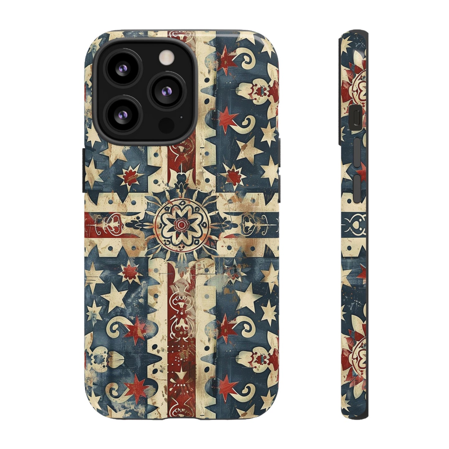 Patriotic Vintage Mandala Phone Case — Tough Protective Cover