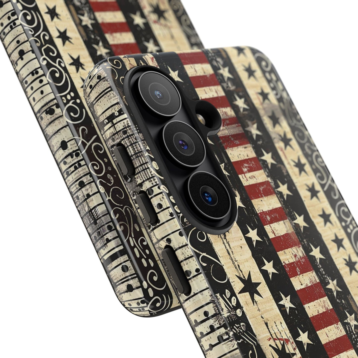 Vintage American Flag Phone Case — Patriotic Tough Case with Distressed Stars & Stripes