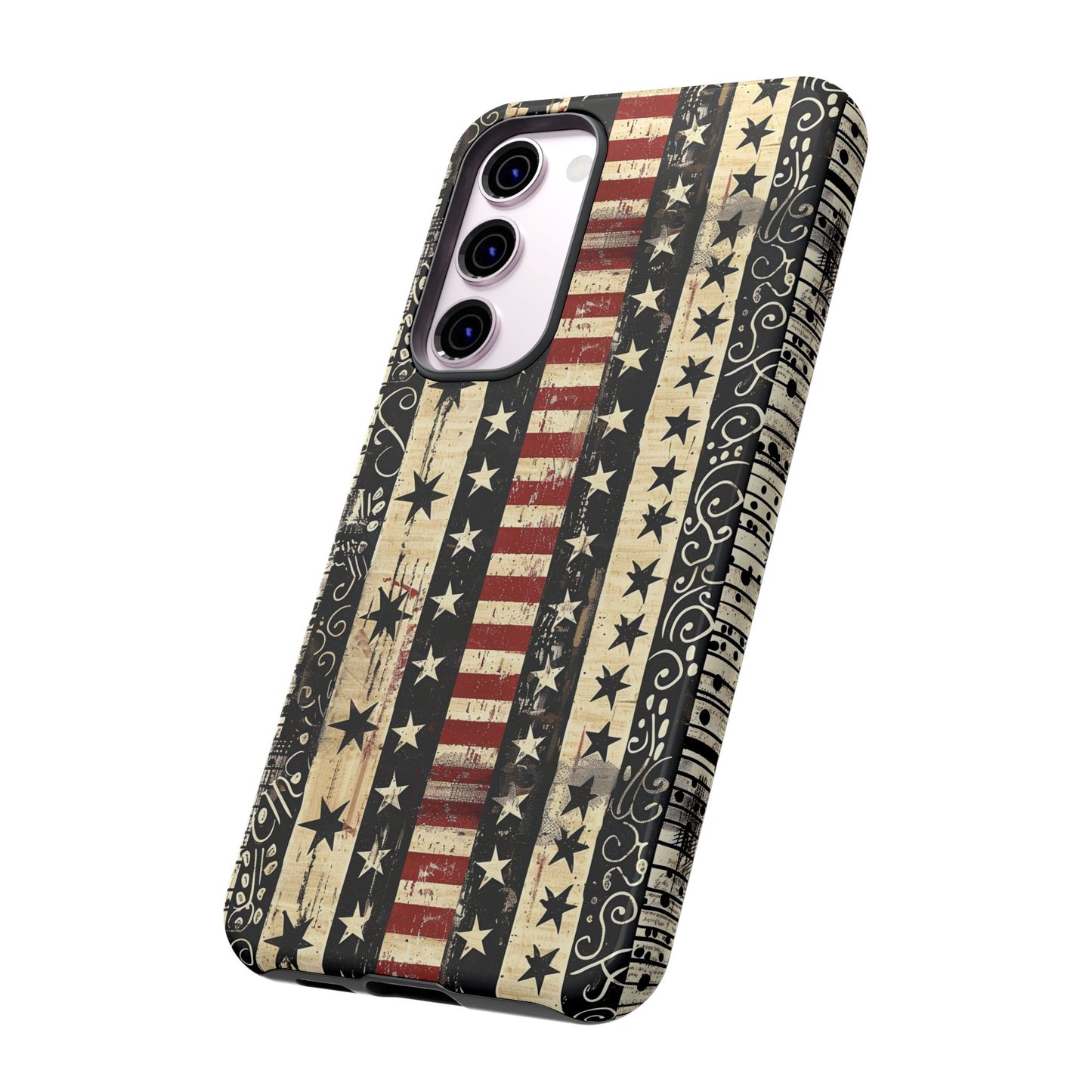 Vintage American Flag Phone Case — Patriotic Tough Case with Distressed Stars & Stripes