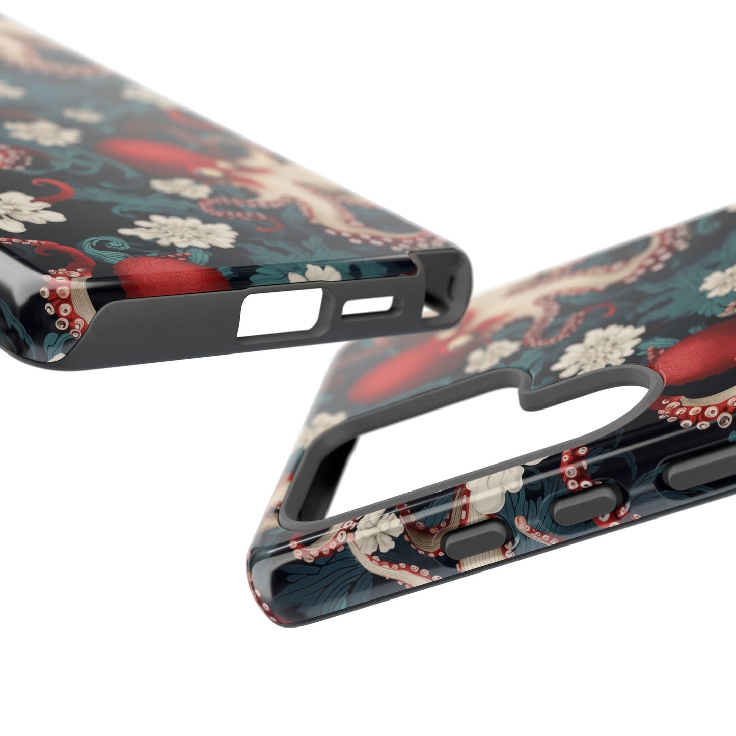 Octopus Floral Phone Case | Japanese Style Marine Pattern Protective Case