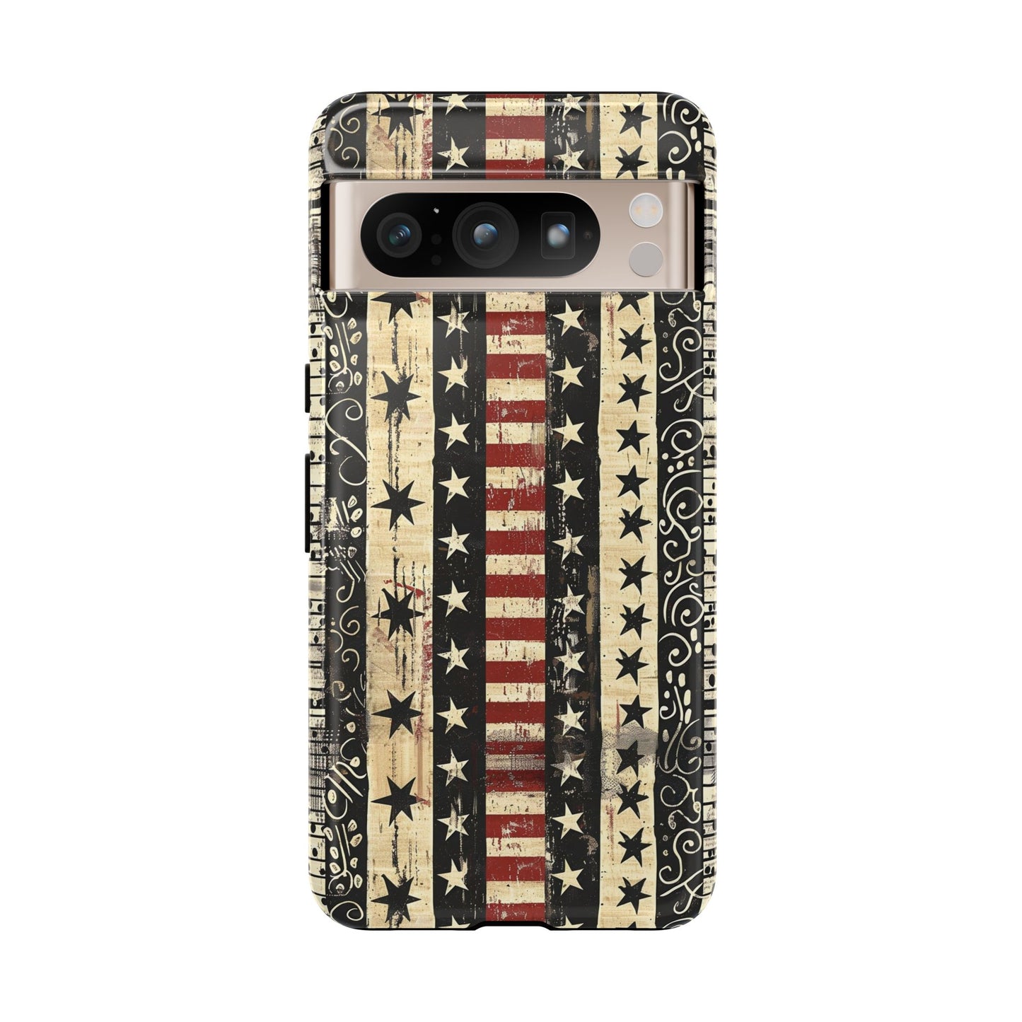 Vintage American Flag Phone Case — Patriotic Tough Case with Distressed Stars & Stripes