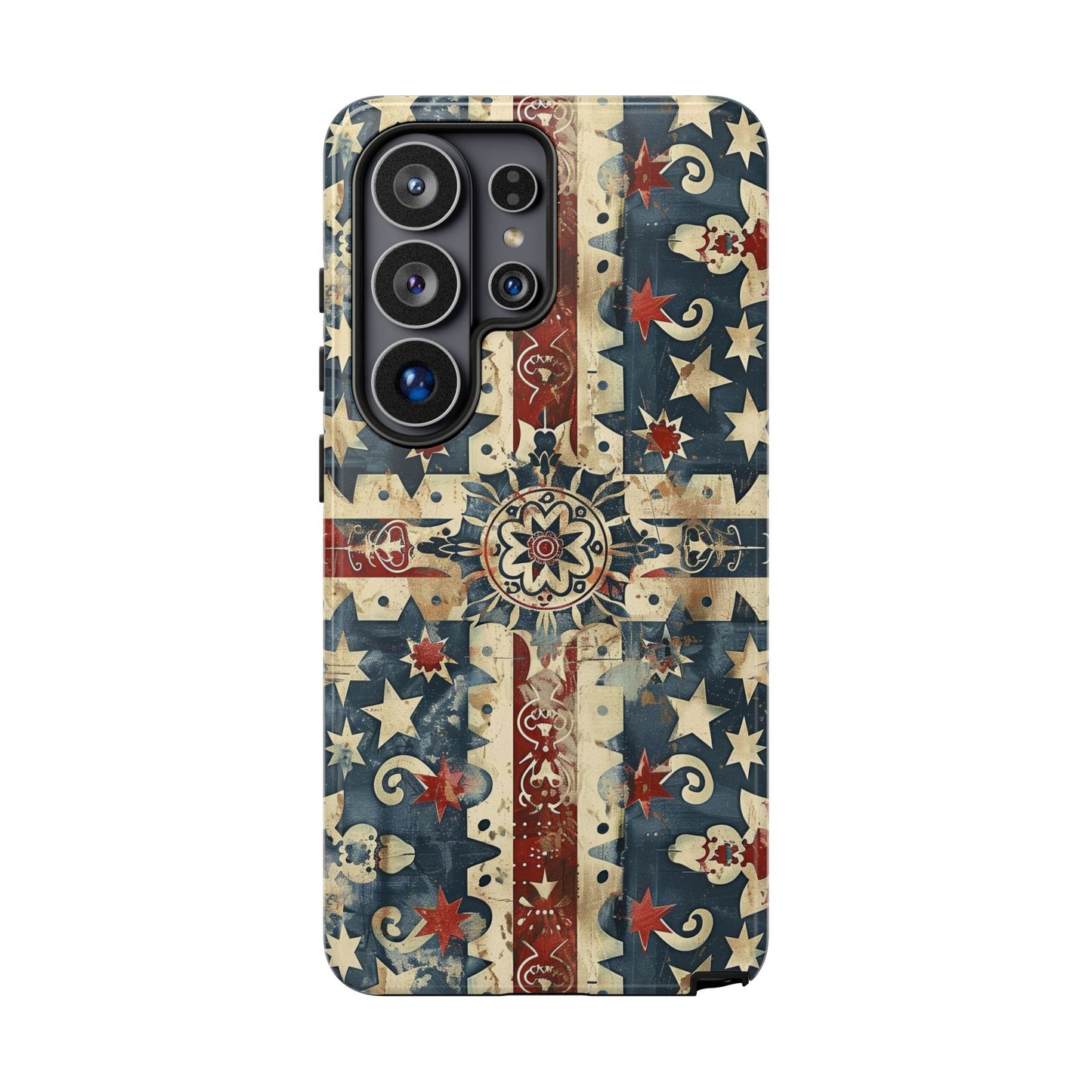 Patriotic Vintage Mandala Phone Case — Tough Protective Cover