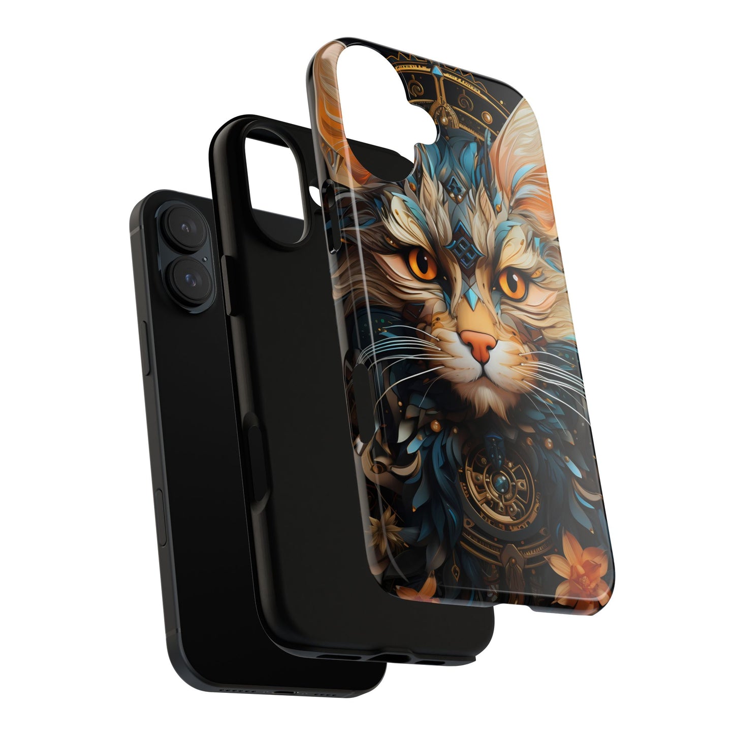 Regal Kitty Tough Phone Case for iPhone, Samsung Galaxy & Google Pixel - Durable, Cat Art, Vibrant Colors, Scratch-Resistant