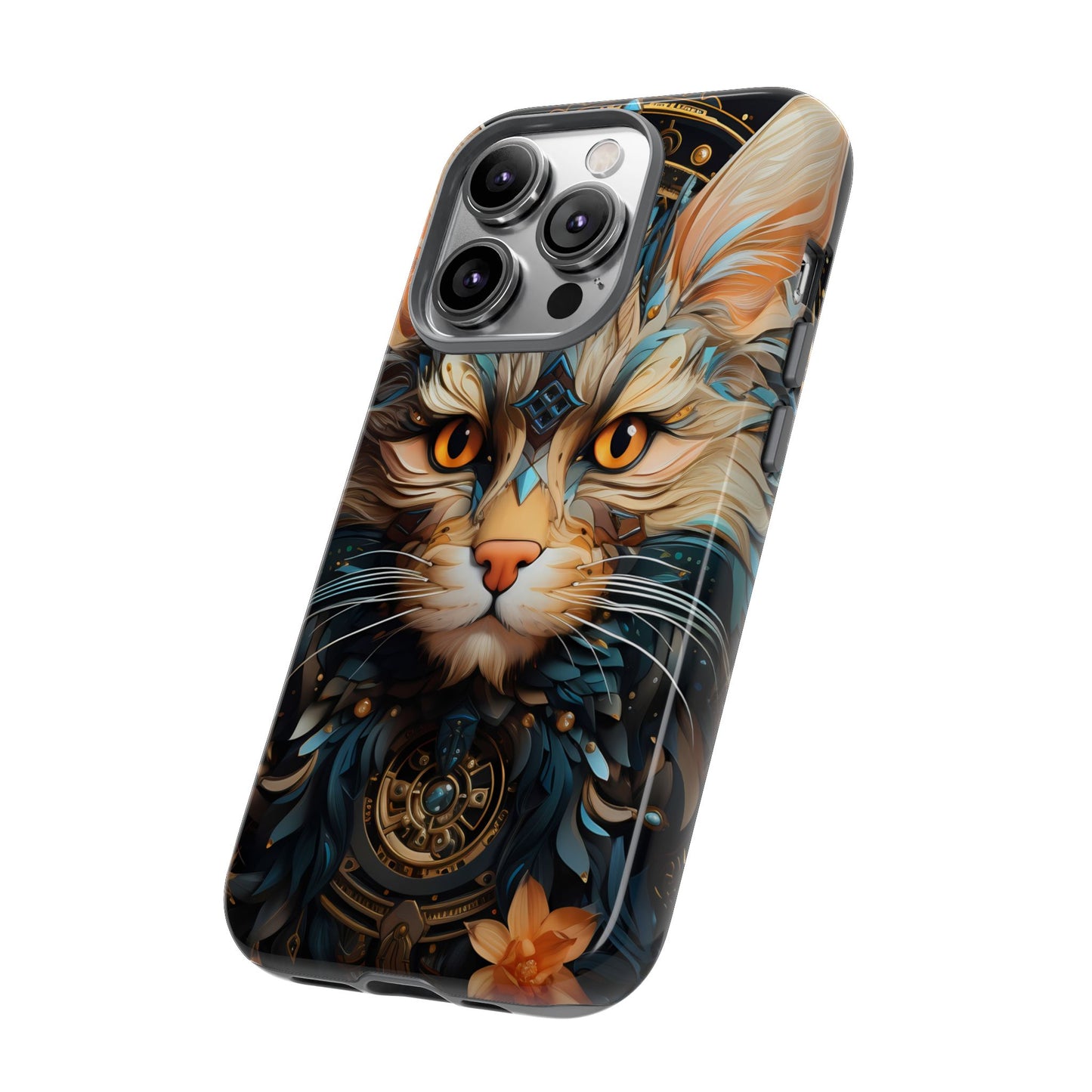 Regal Kitty Tough Phone Case for iPhone, Samsung Galaxy & Google Pixel - Durable, Cat Art, Vibrant Colors, Scratch-Resistant