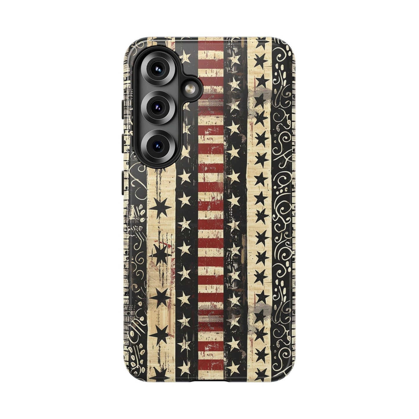 Vintage American Flag Phone Case — Patriotic Tough Case with Distressed Stars & Stripes