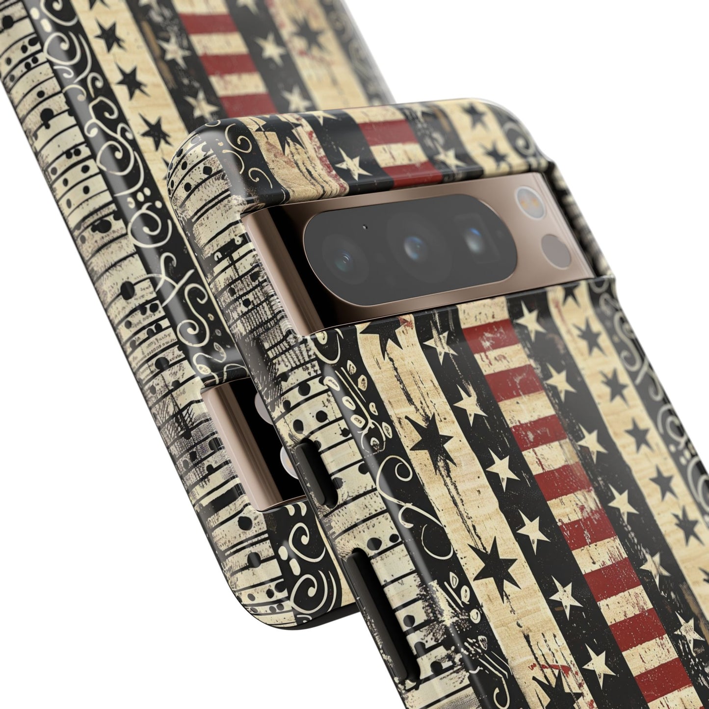 Vintage American Flag Phone Case — Patriotic Tough Case with Distressed Stars & Stripes