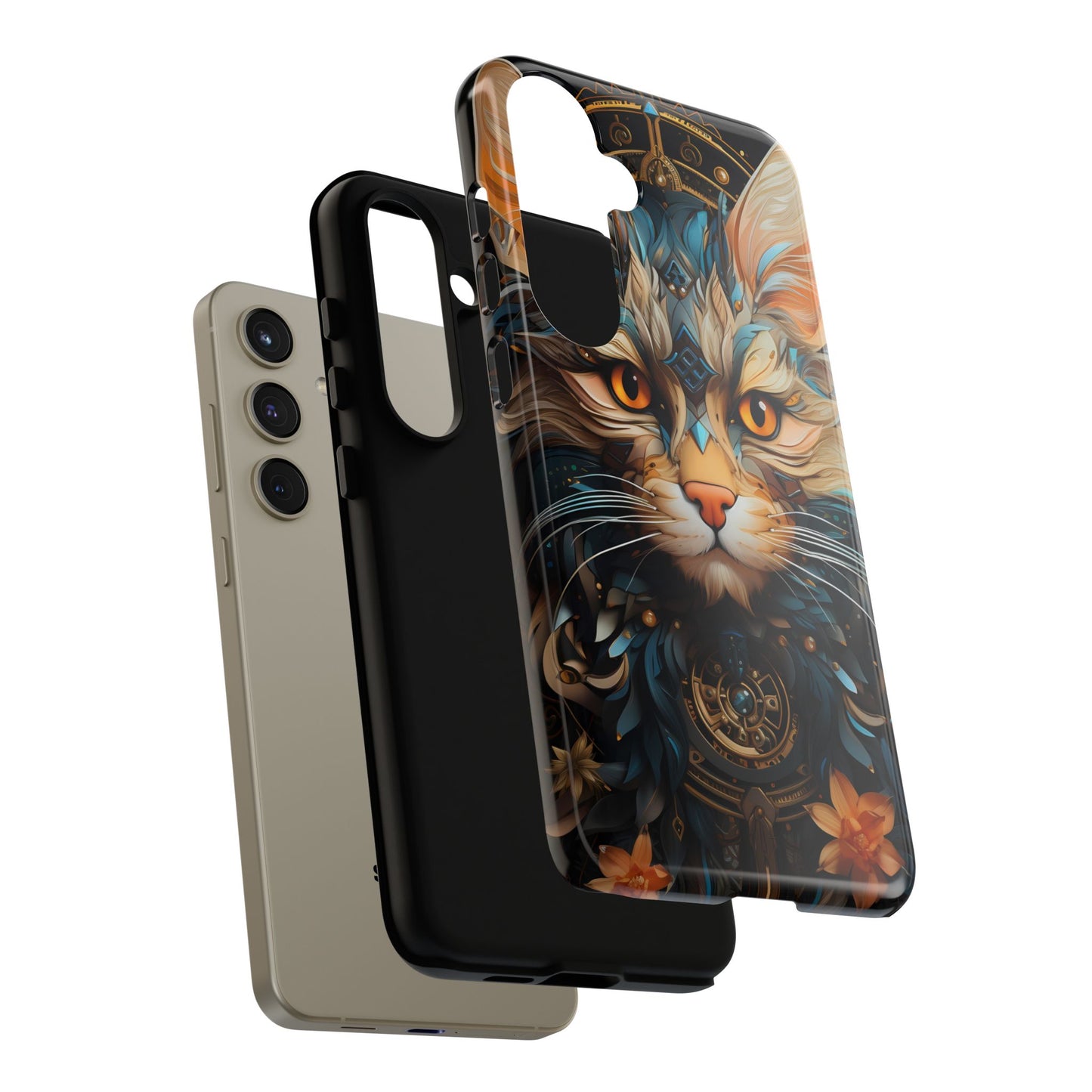 Regal Kitty Tough Phone Case for iPhone, Samsung Galaxy & Google Pixel - Durable, Cat Art, Vibrant Colors, Scratch-Resistant