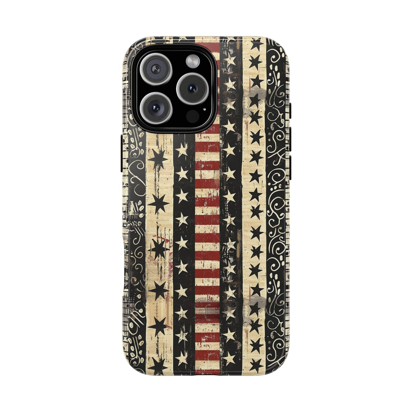 Vintage American Flag Phone Case — Patriotic Tough Case with Distressed Stars & Stripes