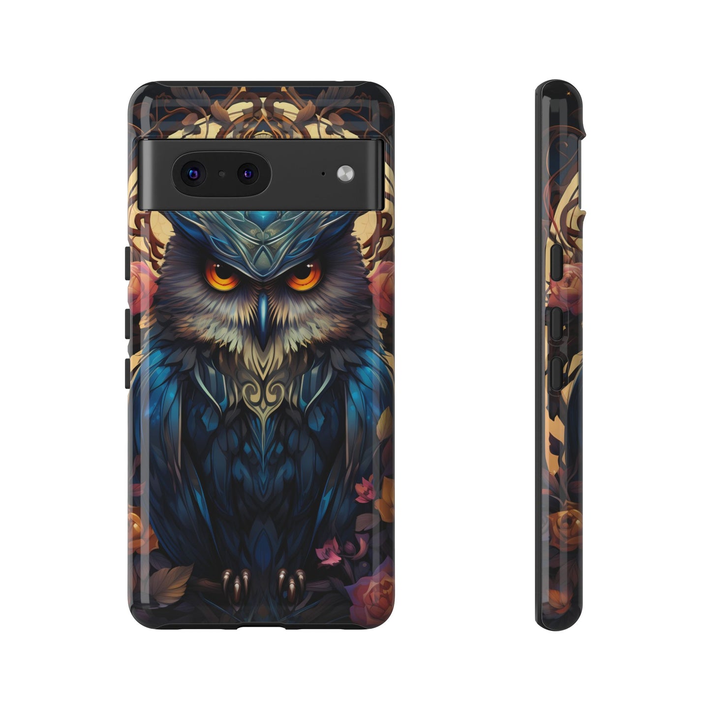 Autumn Owl Tough Phone Case: Unique Artistic Owl Design for iPhone, Samsung Galaxy & Google Pixel – Durable & Original Art