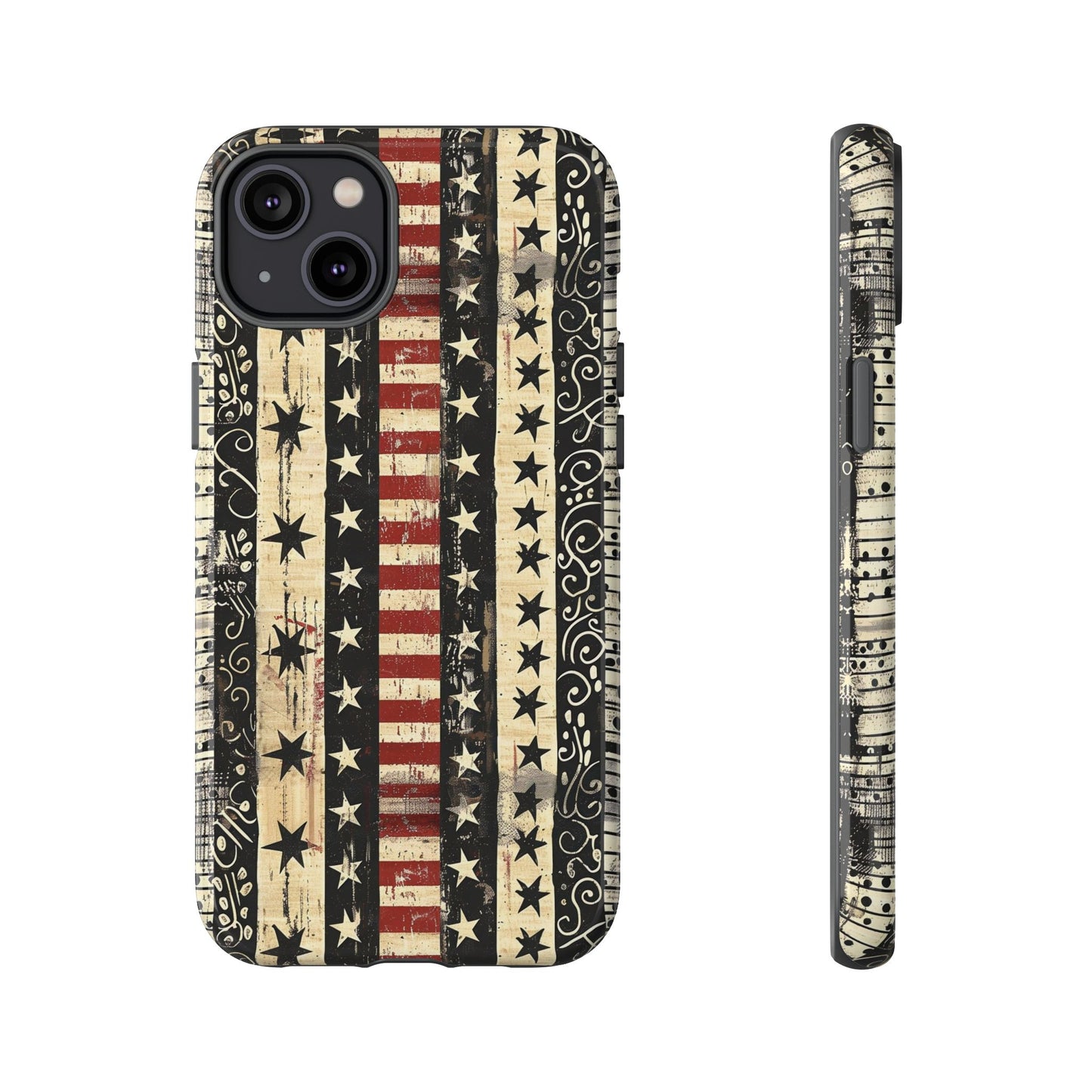 Vintage American Flag Phone Case — Patriotic Tough Case with Distressed Stars & Stripes