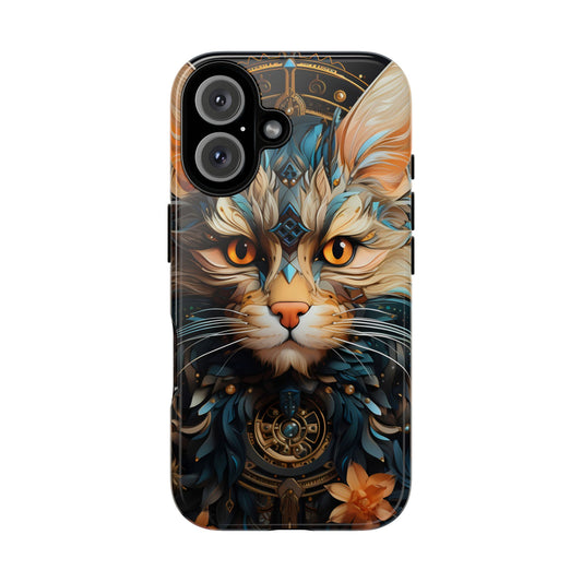 Regal Kitty Tough Phone Case for iPhone, Samsung Galaxy & Google Pixel - Durable, Cat Art, Vibrant Colors, Scratch-Resistant