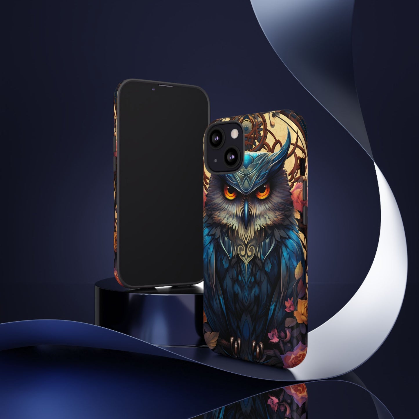 Autumn Owl Tough Phone Case: Unique Artistic Owl Design for iPhone, Samsung Galaxy & Google Pixel – Durable & Original Art
