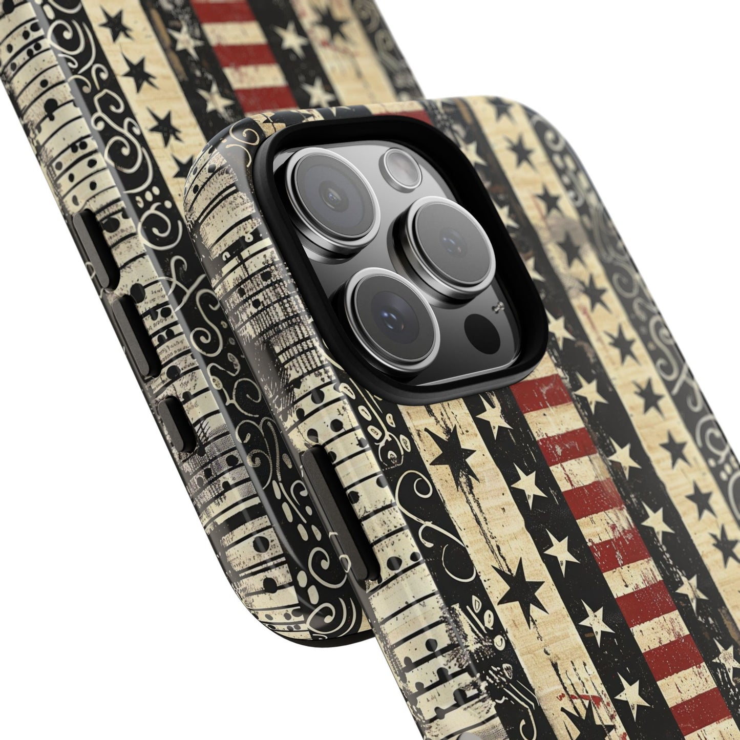 Vintage American Flag Phone Case — Patriotic Tough Case with Distressed Stars & Stripes
