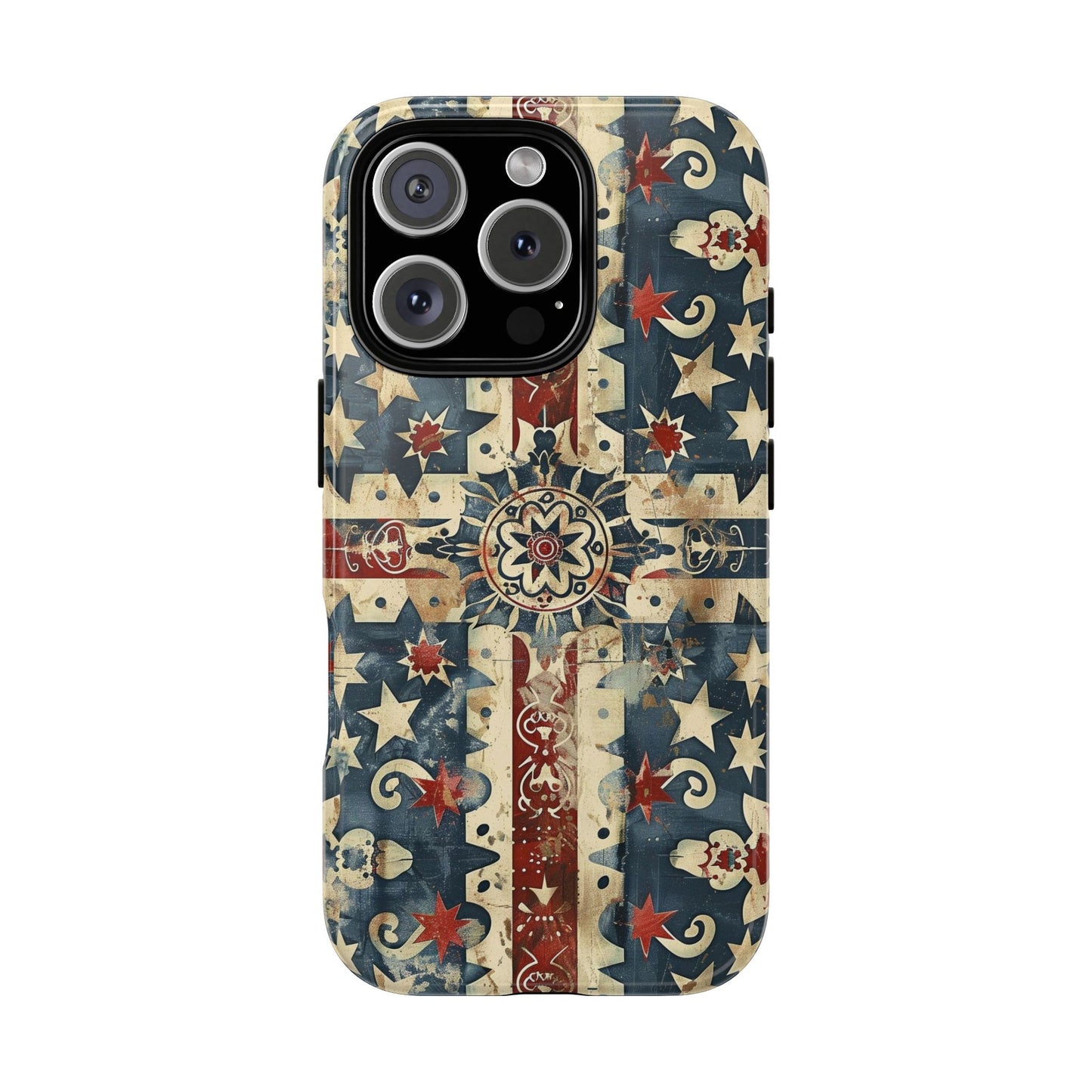 Patriotic Vintage Mandala Phone Case — Tough Protective Cover