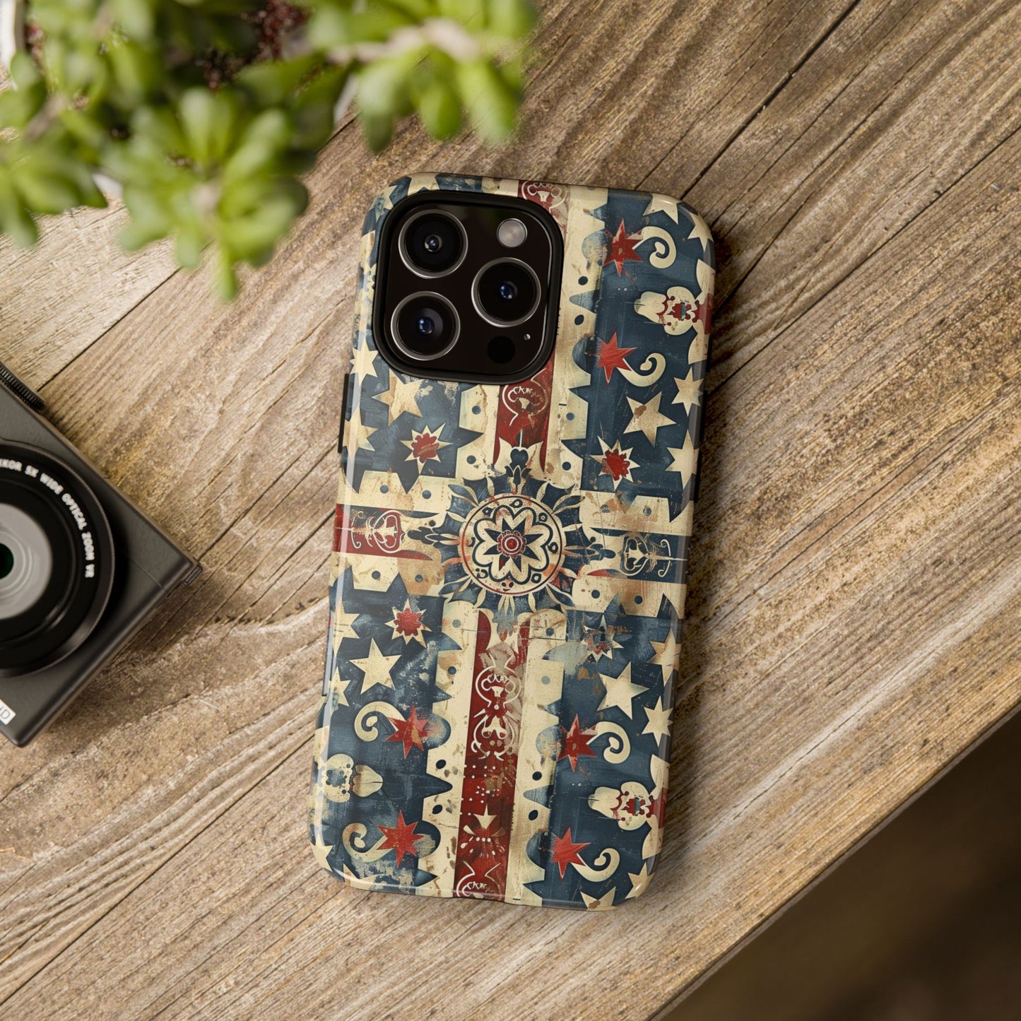 Patriotic Vintage Mandala Phone Case — Tough Protective Cover
