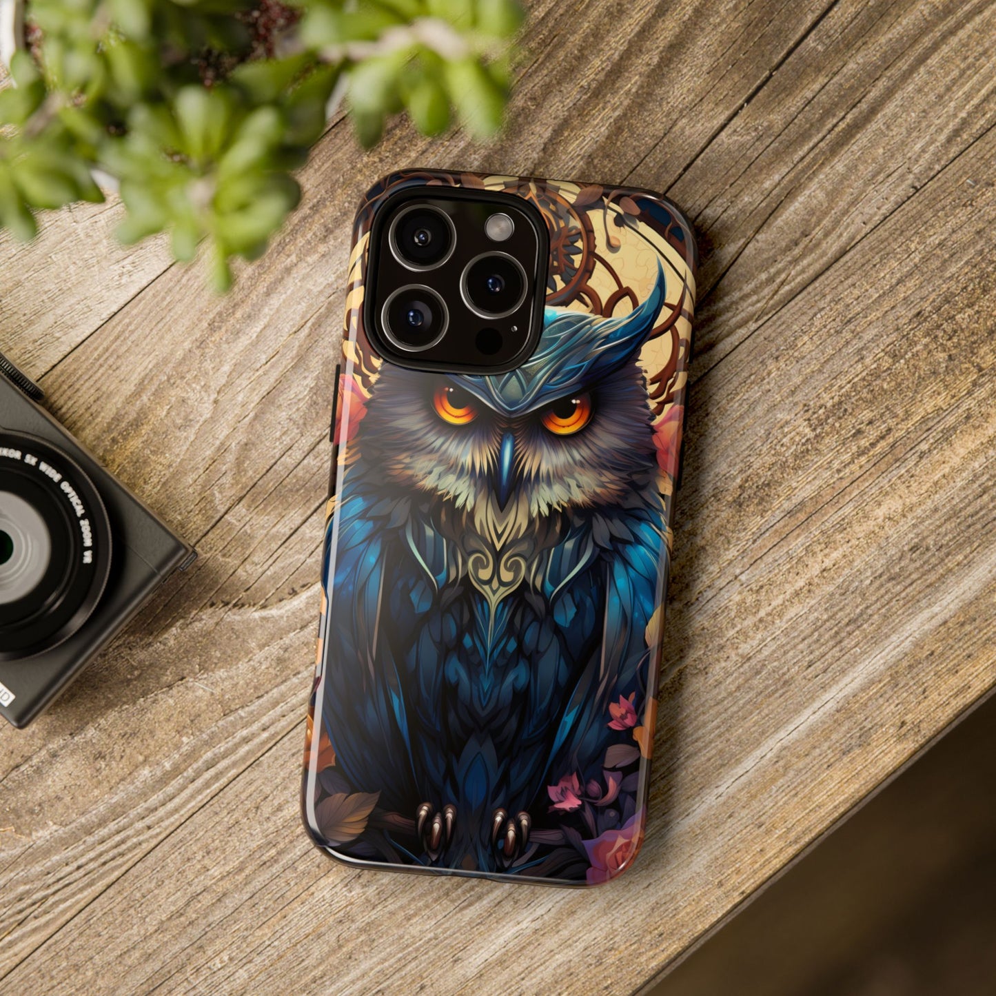 Autumn Owl Tough Phone Case: Unique Artistic Owl Design for iPhone, Samsung Galaxy & Google Pixel – Durable & Original Art