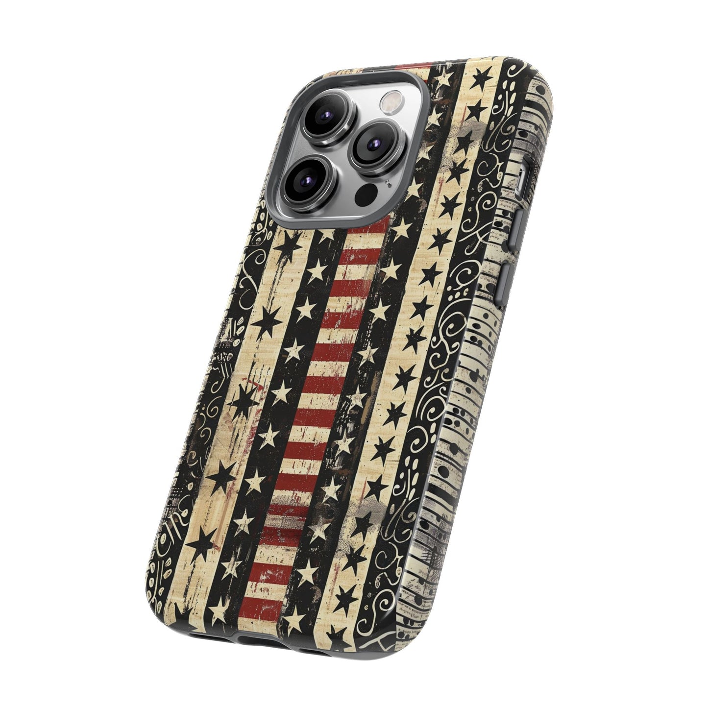 Vintage American Flag Phone Case — Patriotic Tough Case with Distressed Stars & Stripes