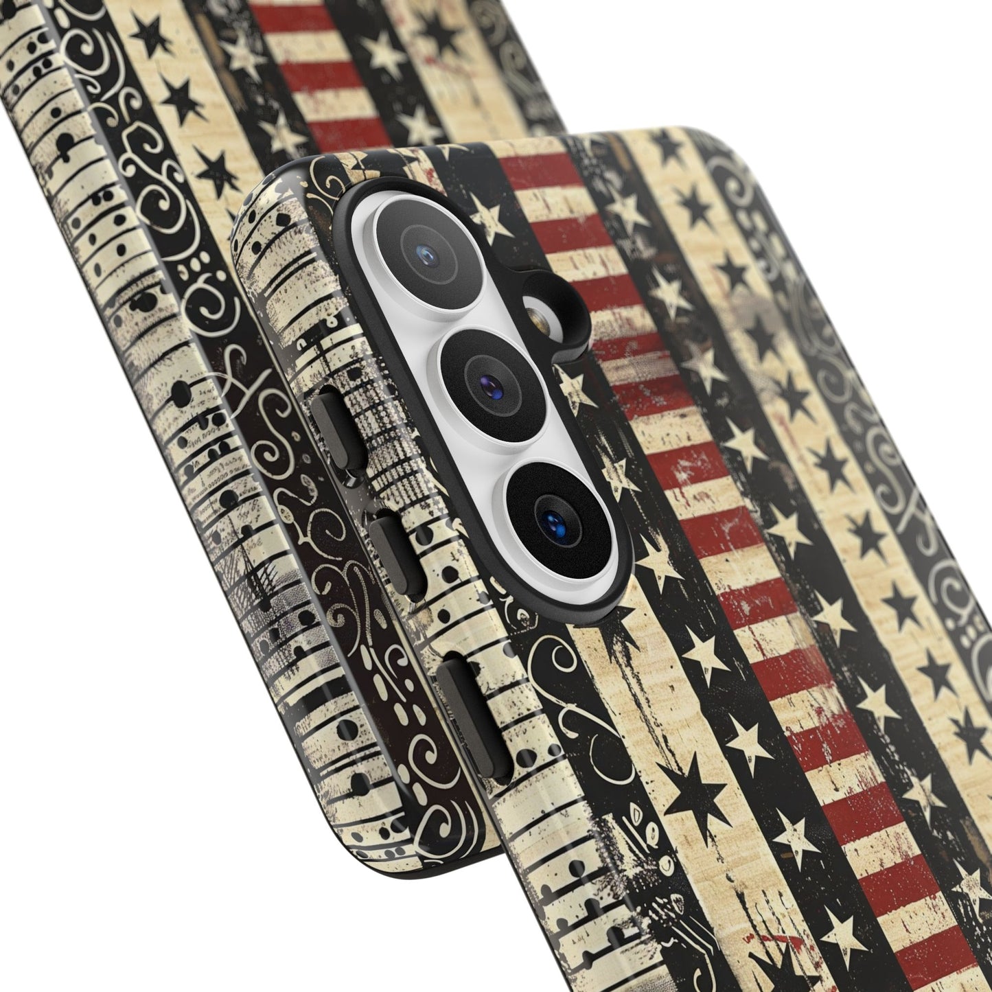 Vintage American Flag Phone Case — Patriotic Tough Case with Distressed Stars & Stripes