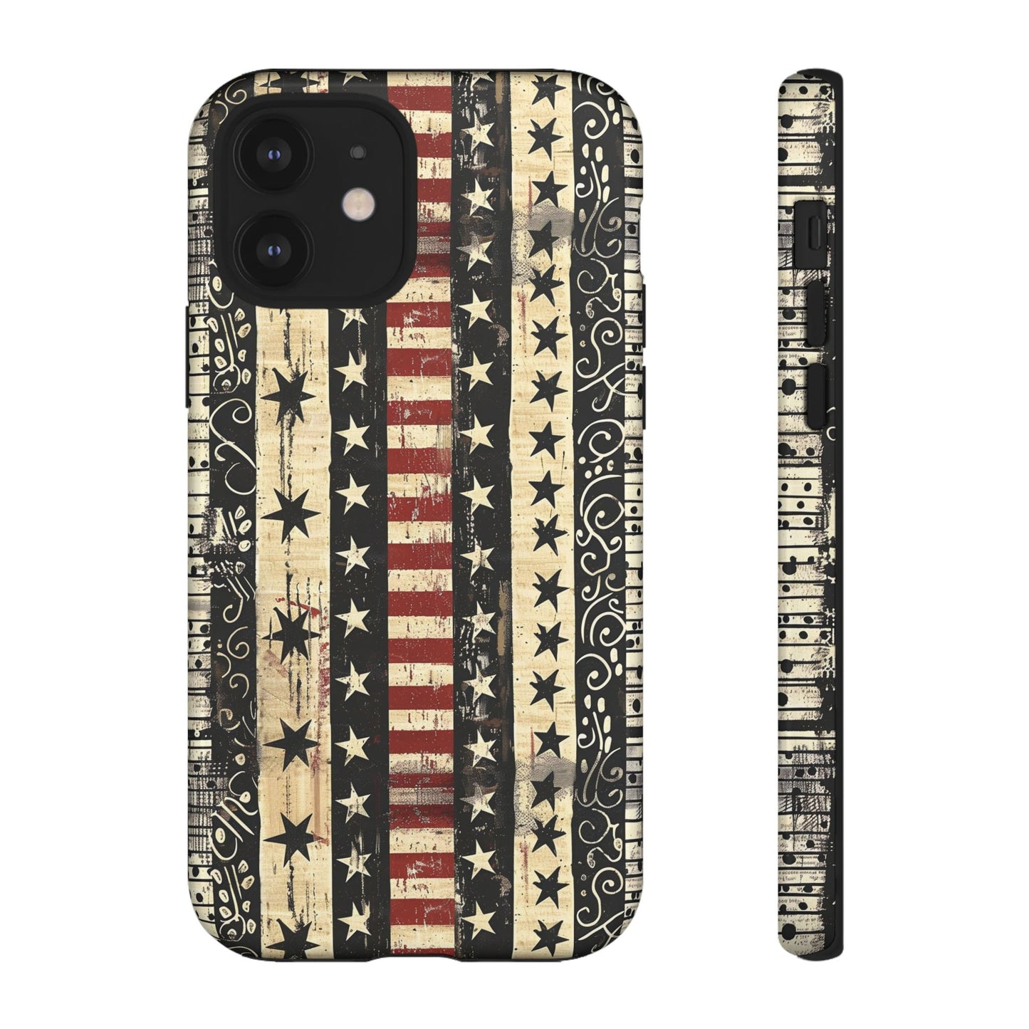 Vintage American Flag Phone Case — Patriotic Tough Case with Distressed Stars & Stripes