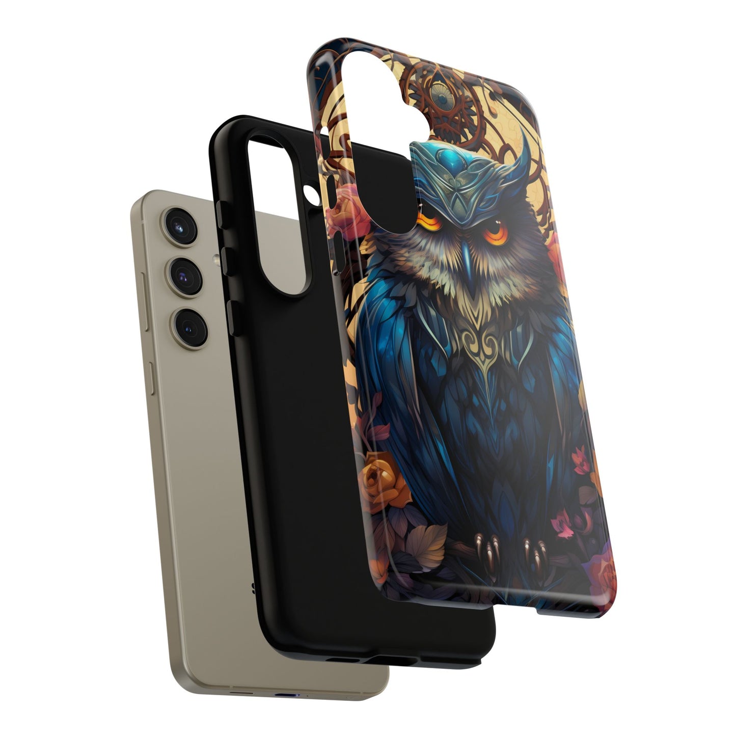 Autumn Owl Tough Phone Case: Unique Artistic Owl Design for iPhone, Samsung Galaxy & Google Pixel – Durable & Original Art