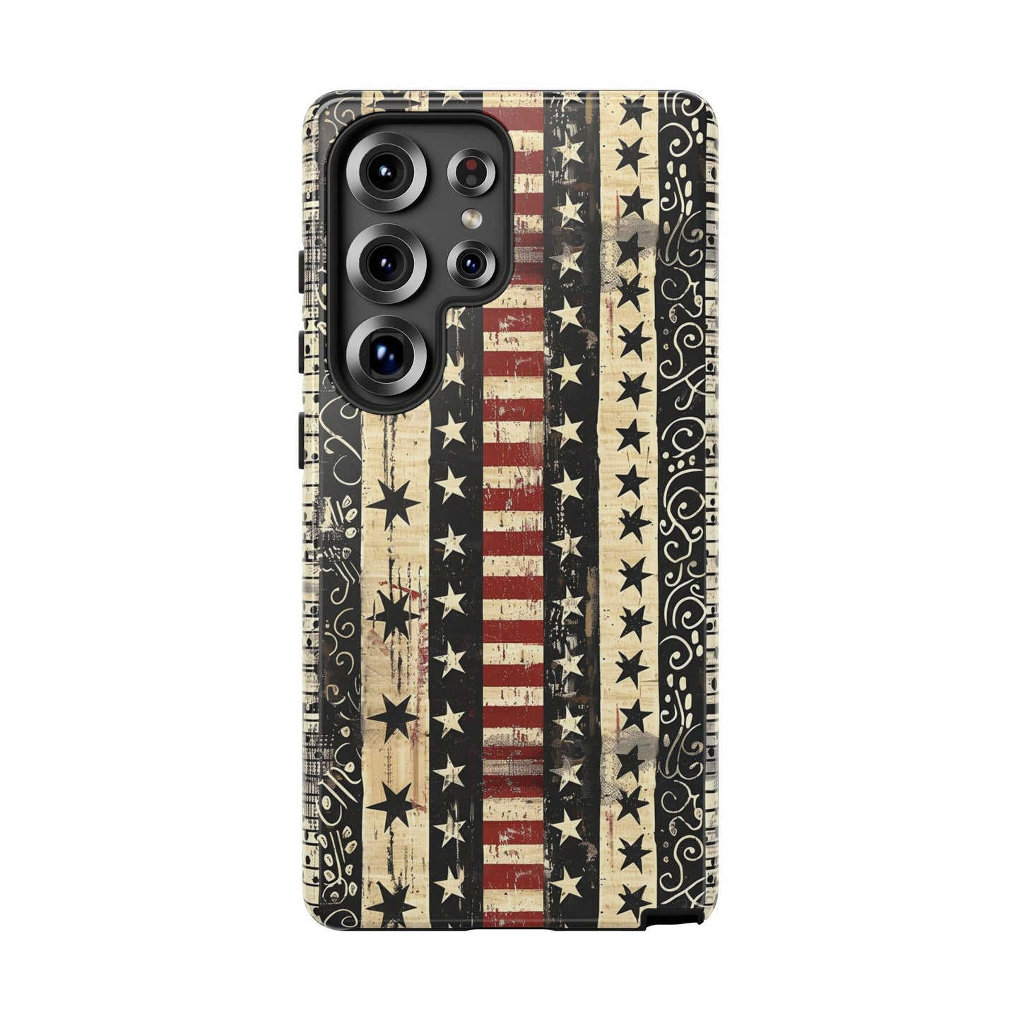 Vintage American Flag Phone Case — Patriotic Tough Case with Distressed Stars & Stripes