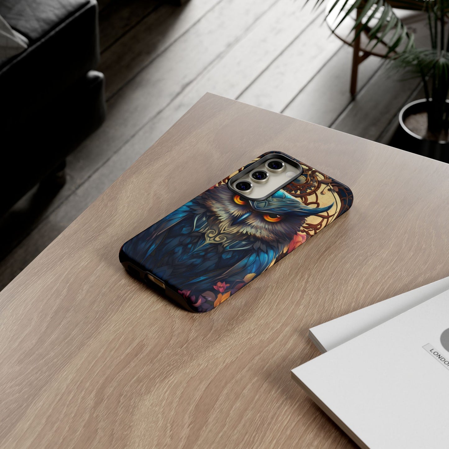 Autumn Owl Tough Phone Case: Unique Artistic Owl Design for iPhone, Samsung Galaxy & Google Pixel – Durable & Original Art