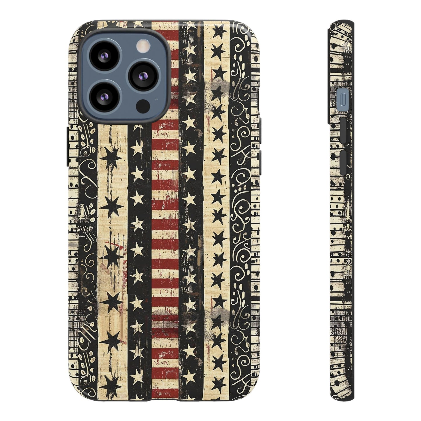 Vintage American Flag Phone Case — Patriotic Tough Case with Distressed Stars & Stripes
