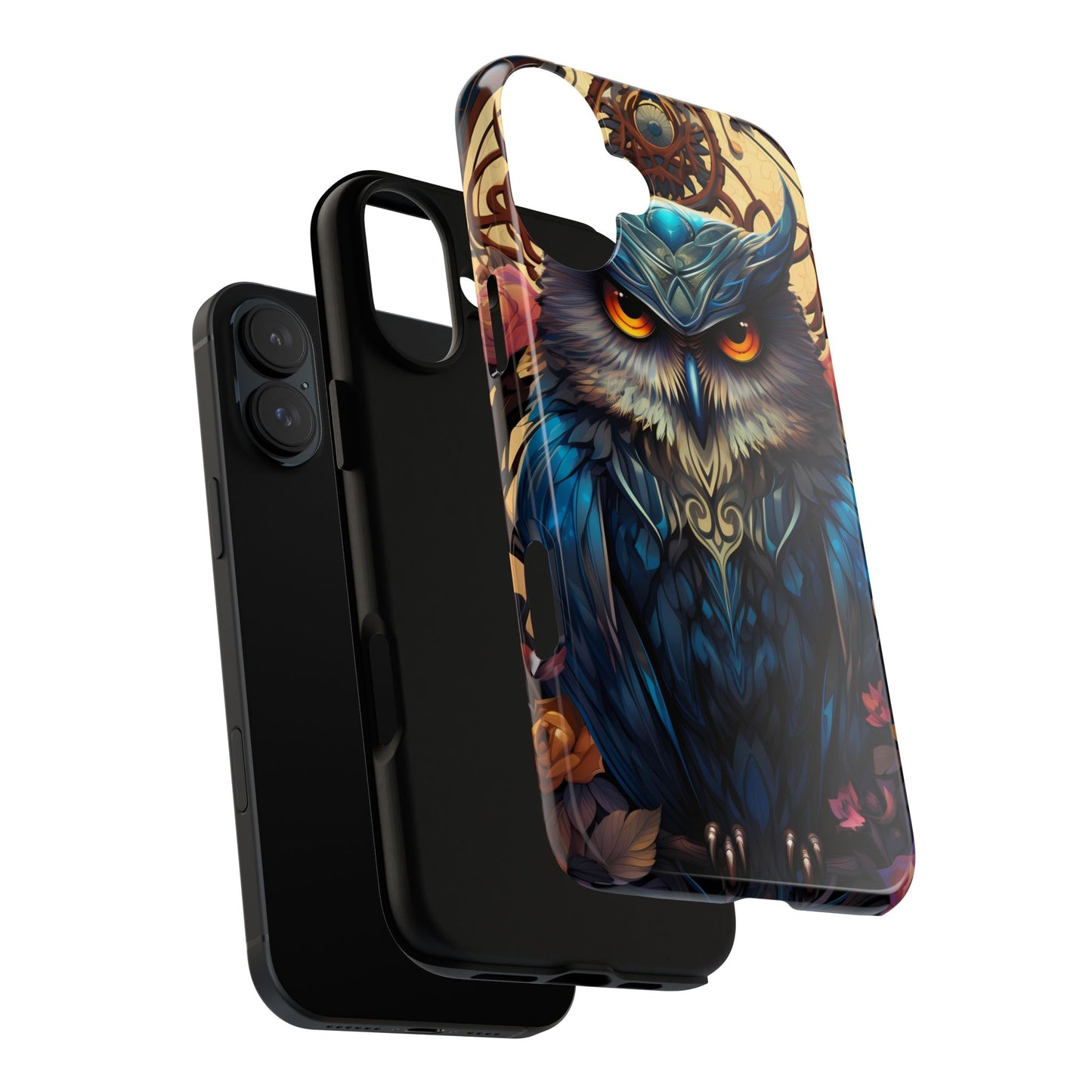 Autumn Owl Tough Phone Case: Unique Artistic Owl Design for iPhone, Samsung Galaxy & Google Pixel – Durable & Original Art