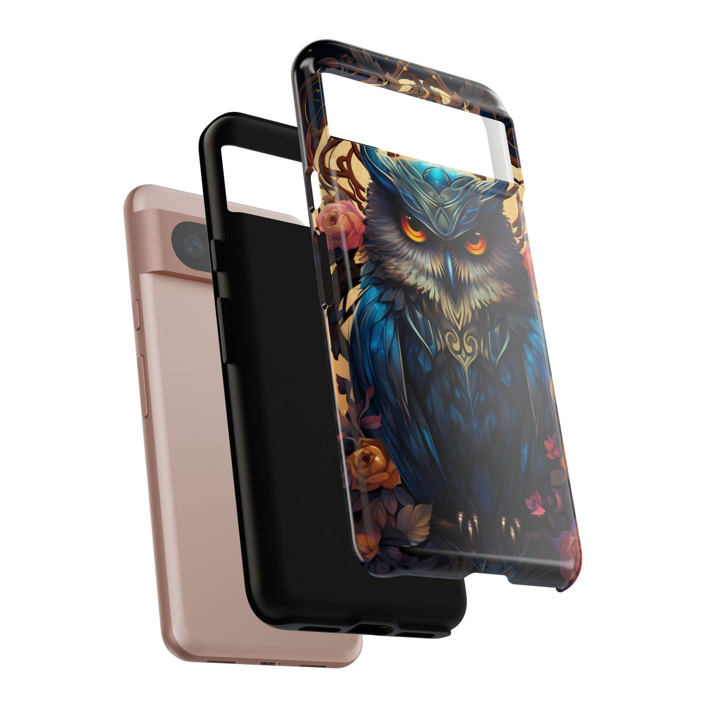 Autumn Owl Tough Phone Case: Unique Artistic Owl Design for iPhone, Samsung Galaxy & Google Pixel – Durable & Original Art