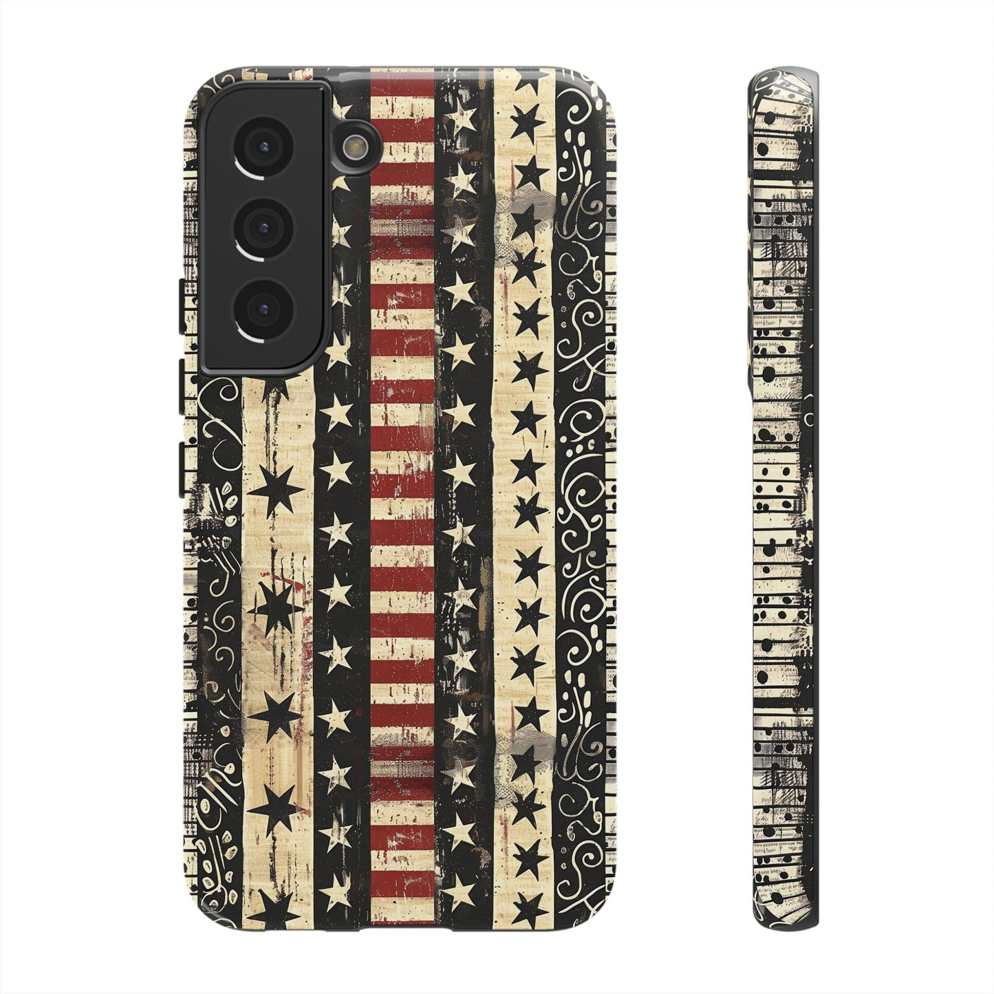 Vintage American Flag Phone Case — Patriotic Tough Case with Distressed Stars & Stripes