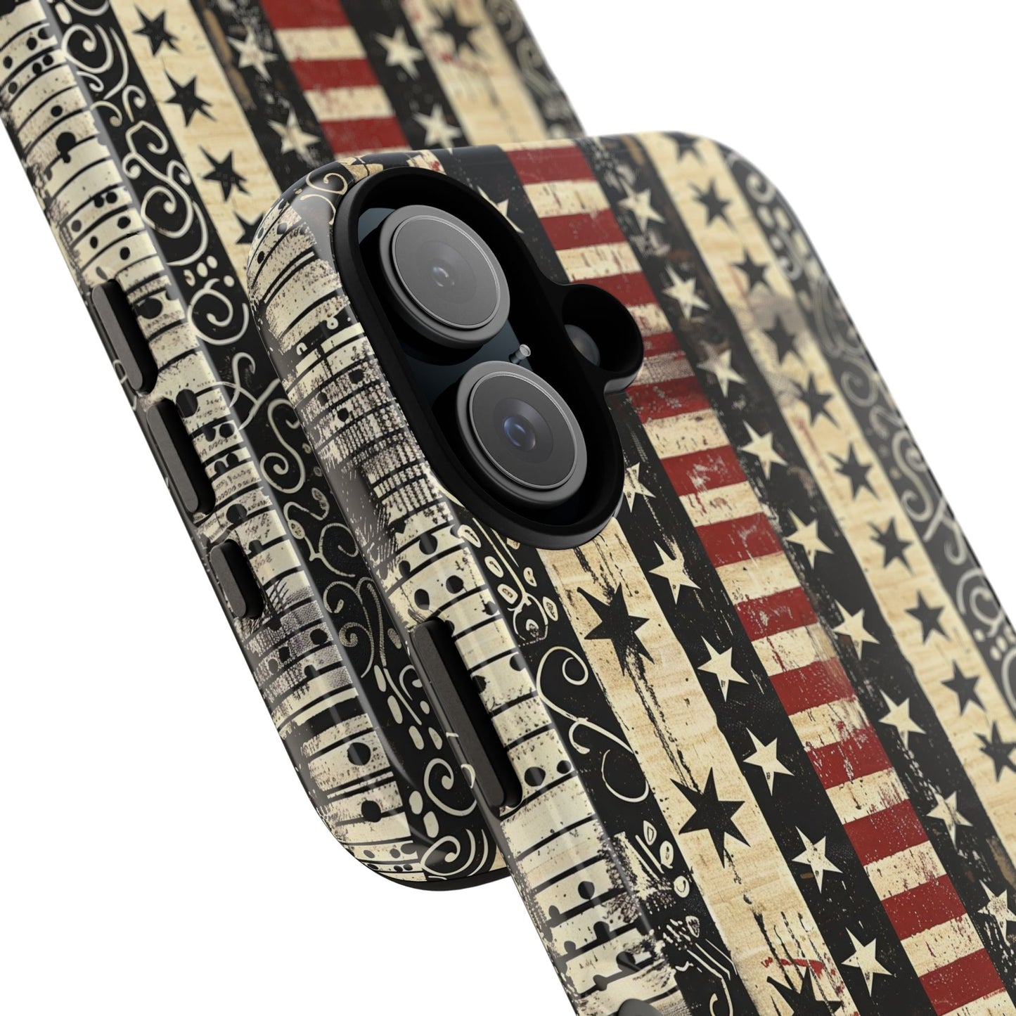 Vintage American Flag Phone Case — Patriotic Tough Case with Distressed Stars & Stripes