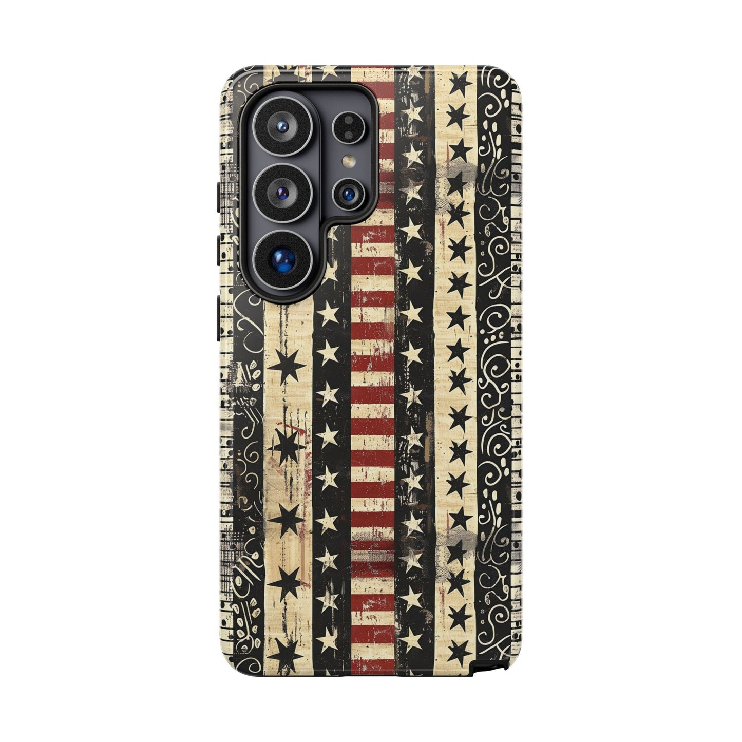 Vintage American Flag Phone Case — Patriotic Tough Case with Distressed Stars & Stripes