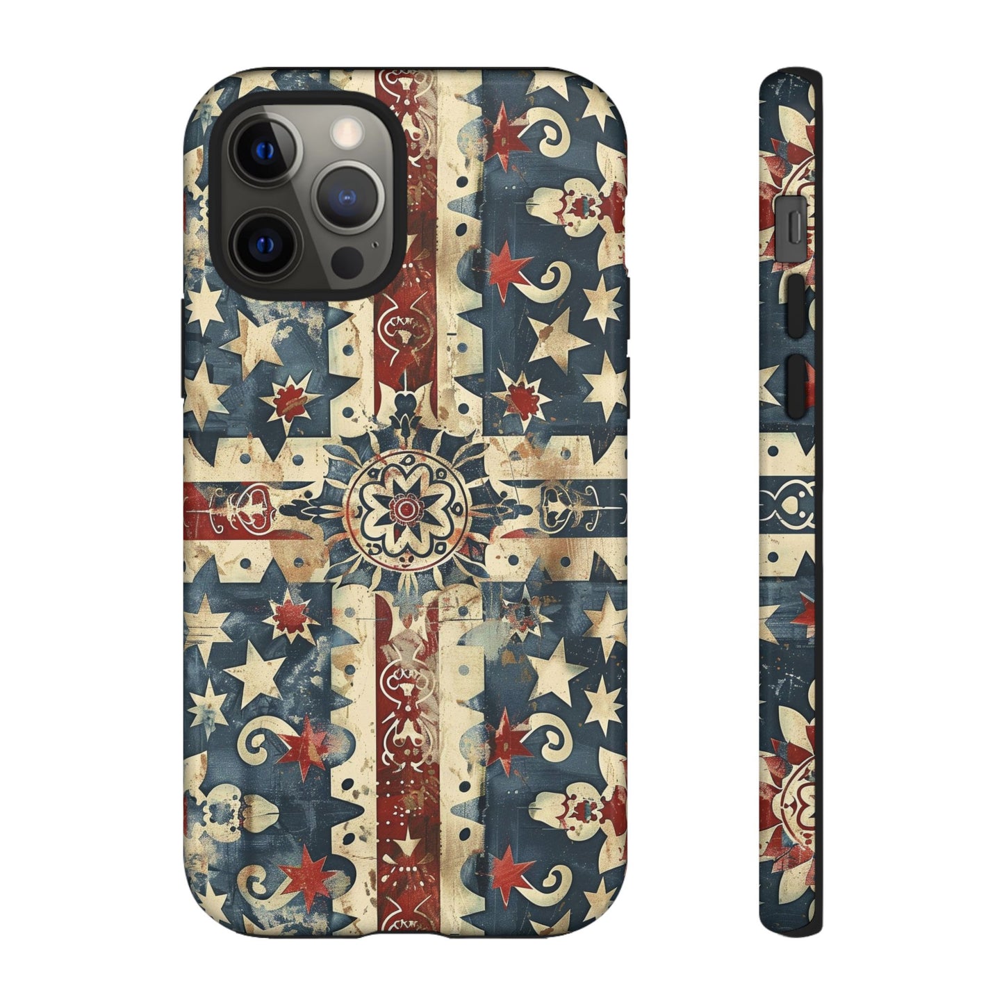 Patriotic Vintage Mandala Phone Case — Tough Protective Cover