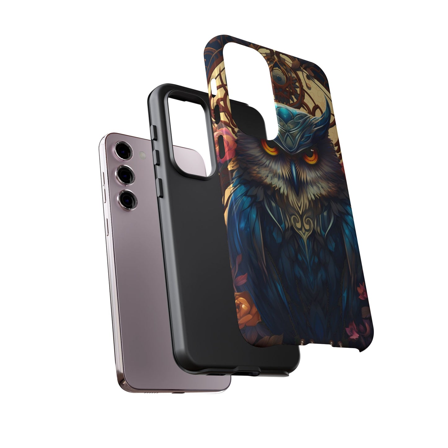 Autumn Owl Tough Phone Case: Unique Artistic Owl Design for iPhone, Samsung Galaxy & Google Pixel – Durable & Original Art