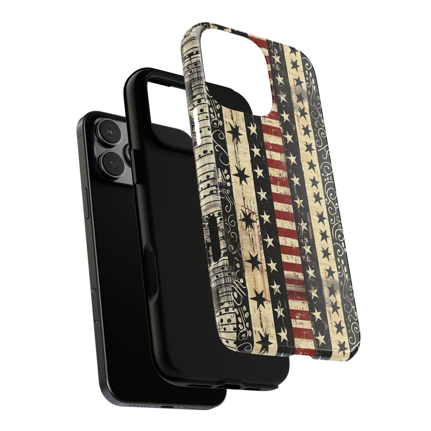 Vintage American Flag Phone Case — Patriotic Tough Case with Distressed Stars & Stripes