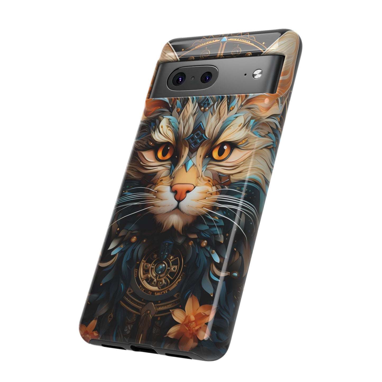 Regal Kitty Tough Phone Case for iPhone, Samsung Galaxy & Google Pixel - Durable, Cat Art, Vibrant Colors, Scratch-Resistant