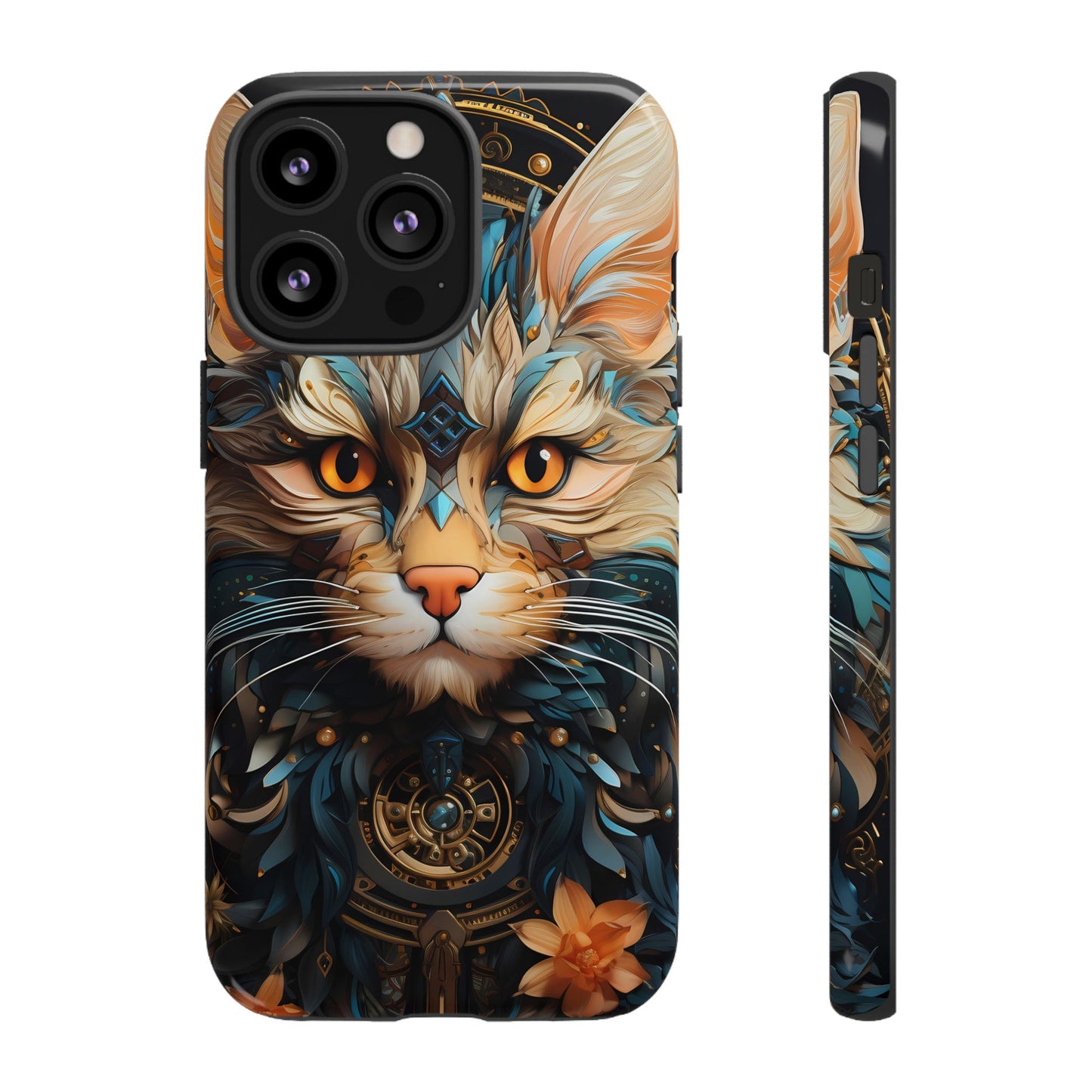 Regal Kitty Tough Phone Case for iPhone, Samsung Galaxy & Google Pixel - Durable, Cat Art, Vibrant Colors, Scratch-Resistant